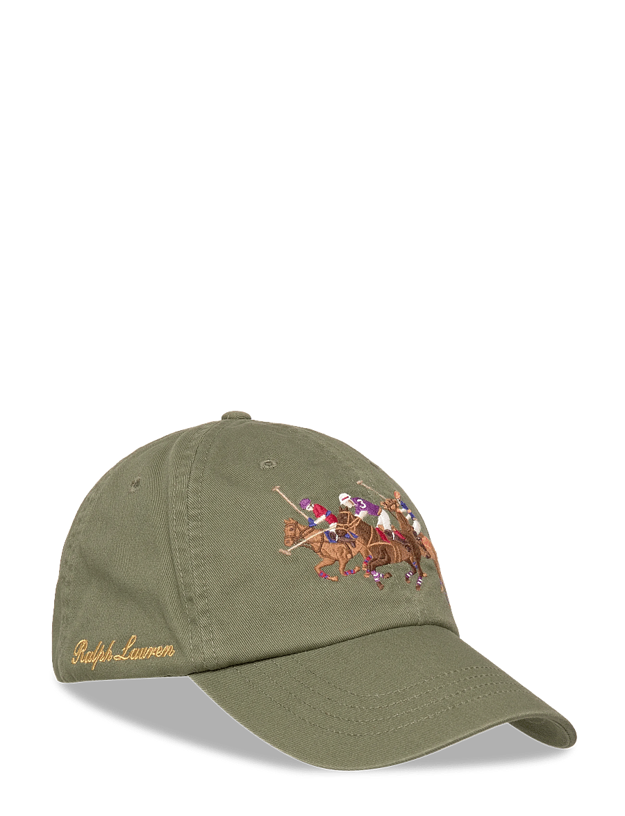 Polo Ralph Lauren - Triple-Pony Twill Ball Cap - nokamütsid - supply olive - 0