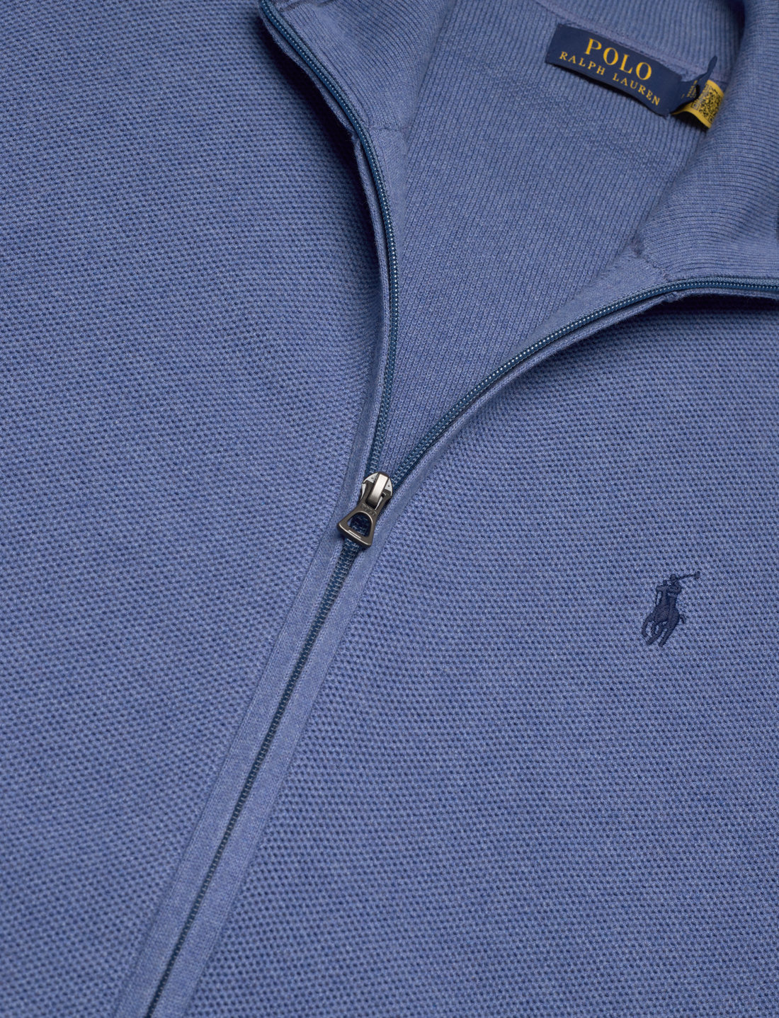 Polo Ralph Lauren Woven stitch Cotton Full zip Sweater Knitwear Boozt