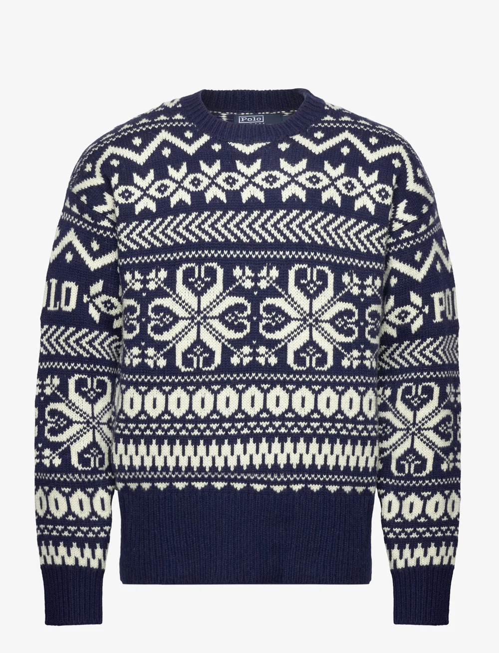 Polo Ralph Lauren Snowflake Wool blend Sweater Knitted Round