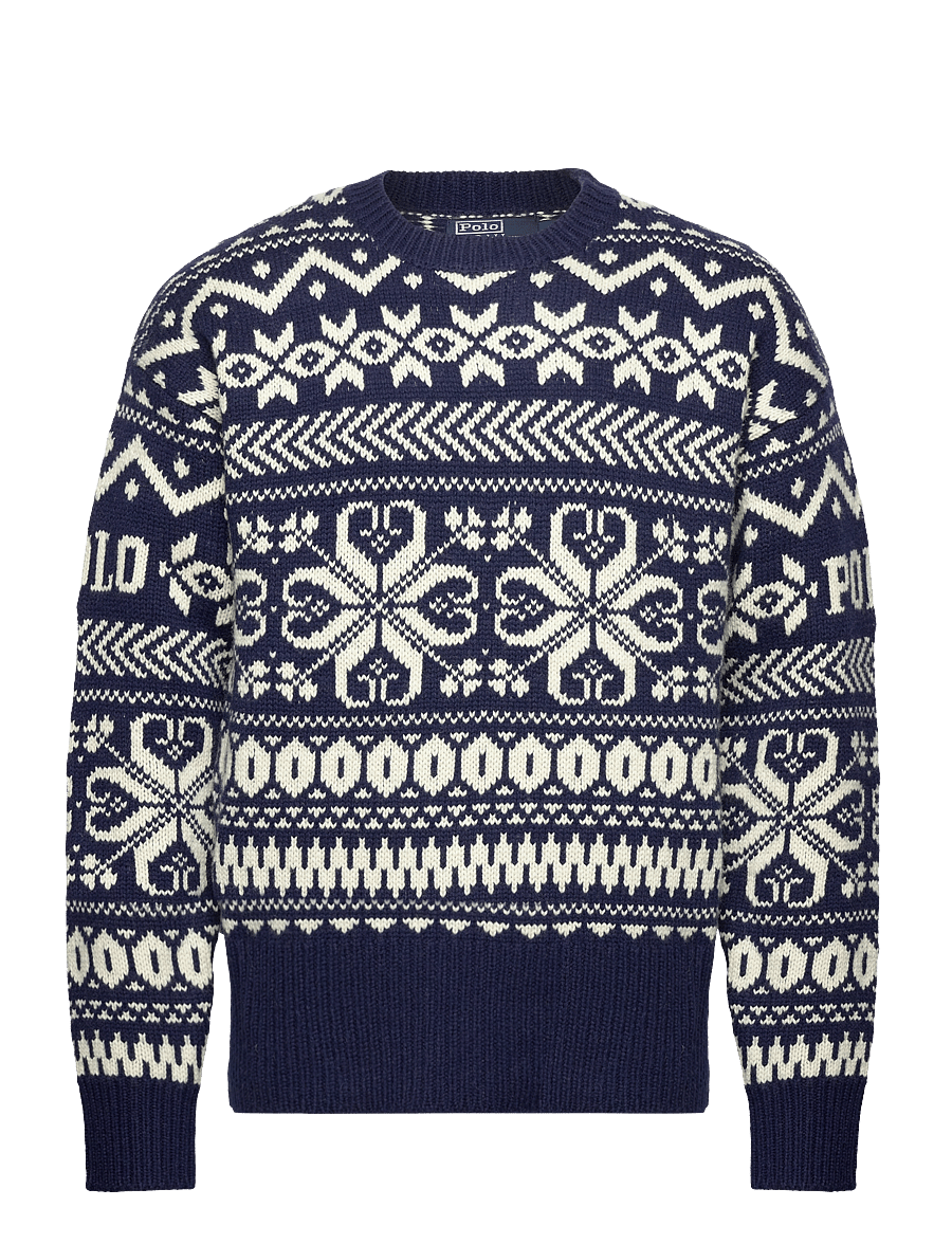 Polo Ralph Lauren - Snowflake Wool-Blend Sweater - bright navy combo - 0