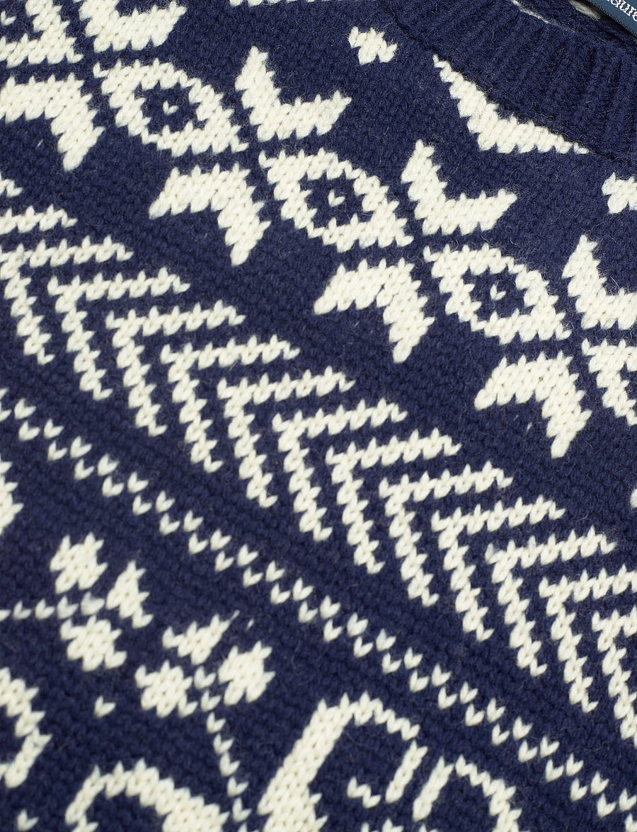 Polo Ralph Lauren - Snowflake Wool-Blend Sweater - bright navy combo - 2