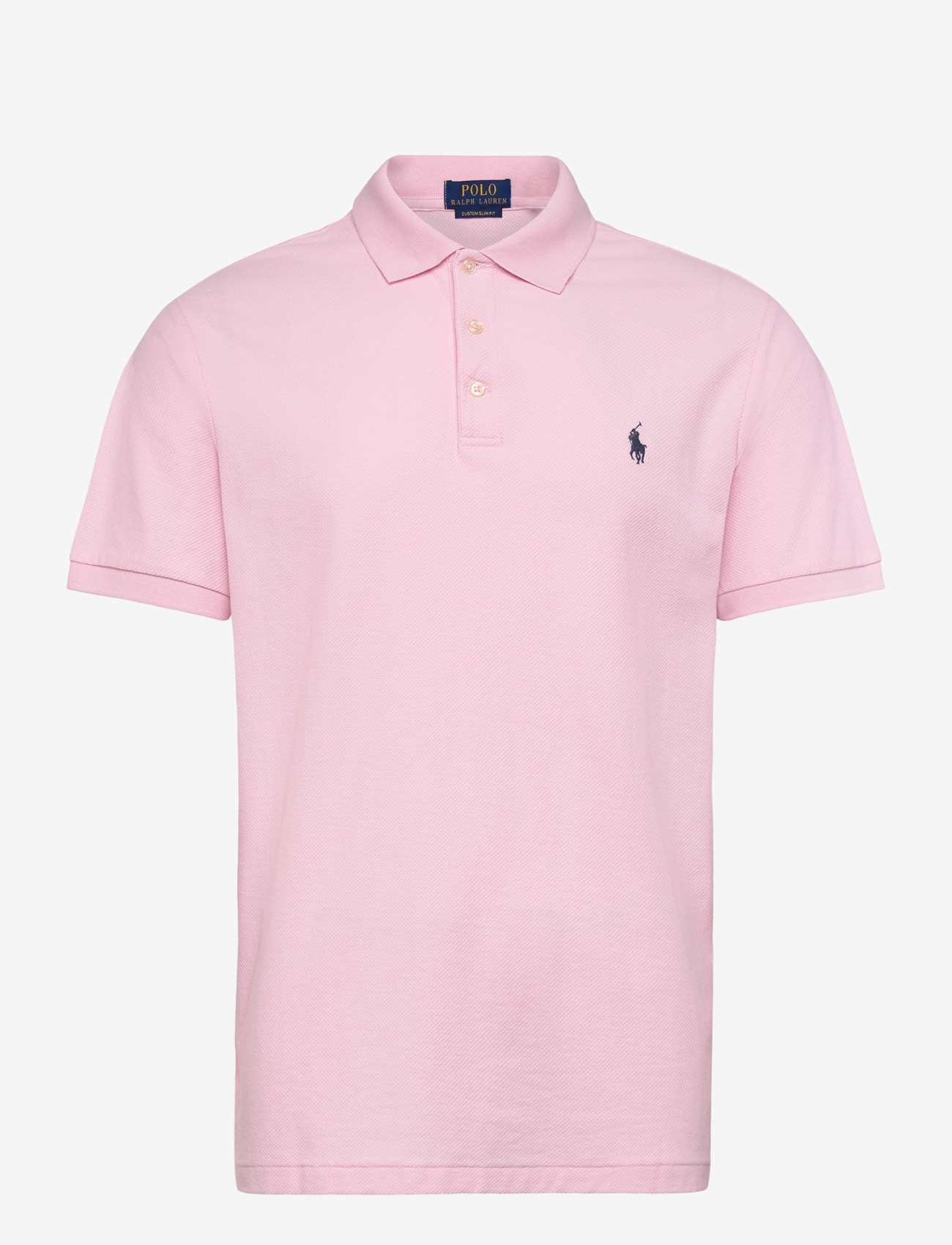 Polo Ralph Lauren - Custom Slim Fit Honeycomb-Mesh Polo - kortærmede poloer - bath pink - 0