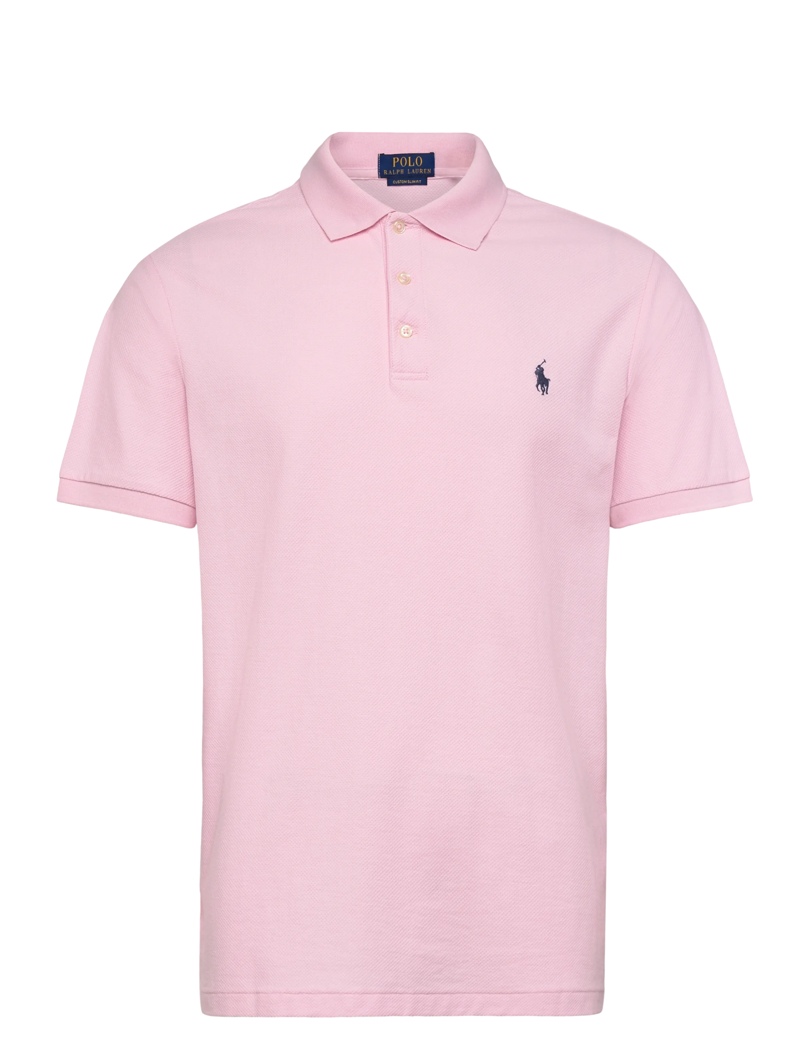 Custom Slim Fit Honeycomb-Mesh Polo - BATH PINK