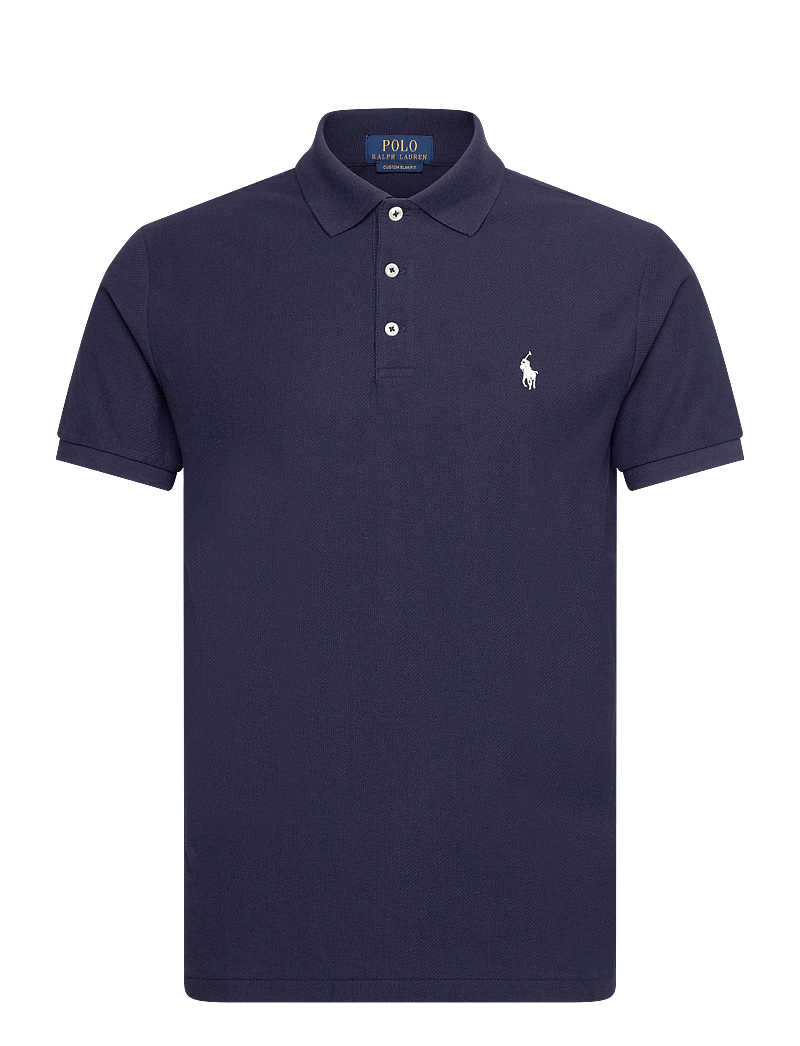 Polo Ralph Lauren - Custom Slim Fit Honeycomb-Mesh Polo - stickade pikéer - cruise navy - 0