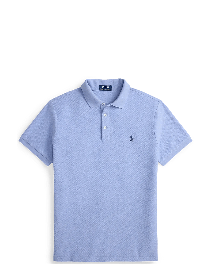 Polo Ralph Lauren - Custom Slim Fit Honeycomb-Mesh Polo - kurzärmelig - isle heather - 0