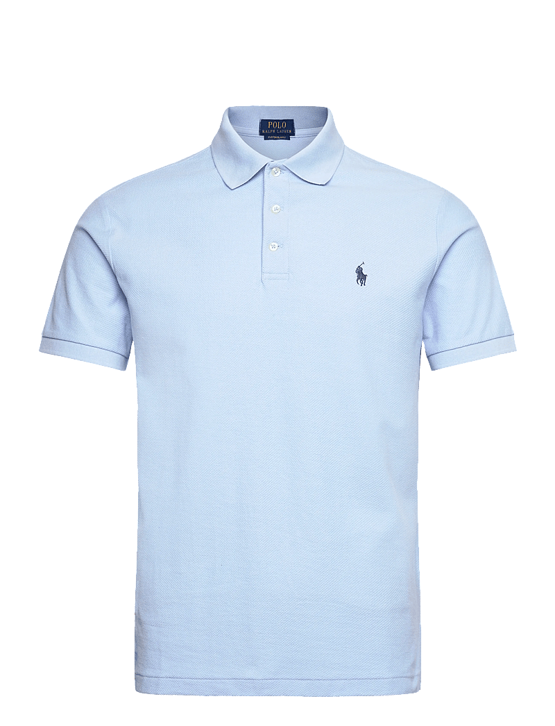 Polo Ralph Lauren - Custom Slim Fit Honeycomb-Mesh Polo - kootud polosärgid - office blue - 0