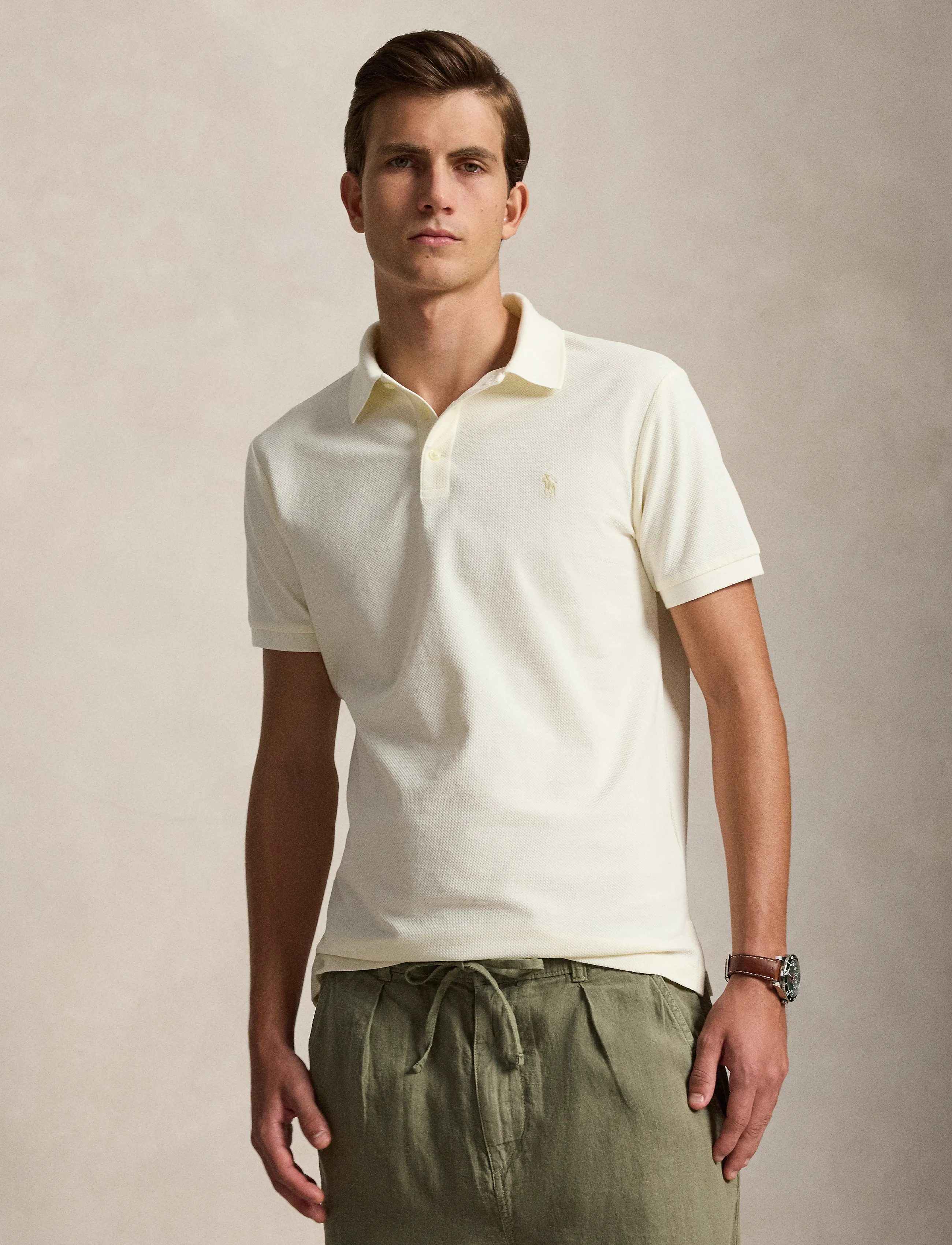 Custom Slim Fit Honeycomb-Mesh Polo 4