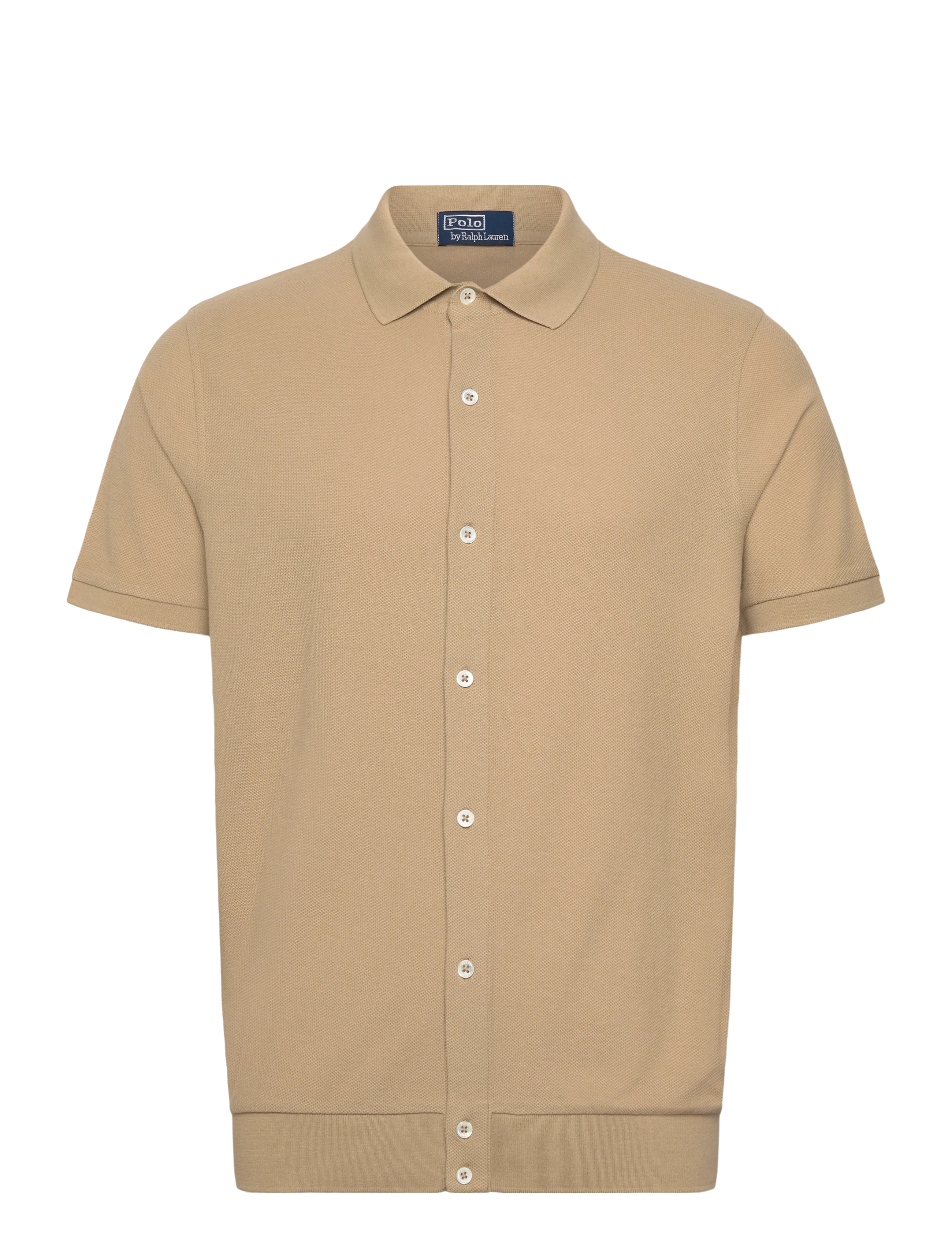 Polo Ralph Lauren Standard Fit Honeycomb-Mesh Shirt - Polo krekli - COASTAL BEIGE / beige