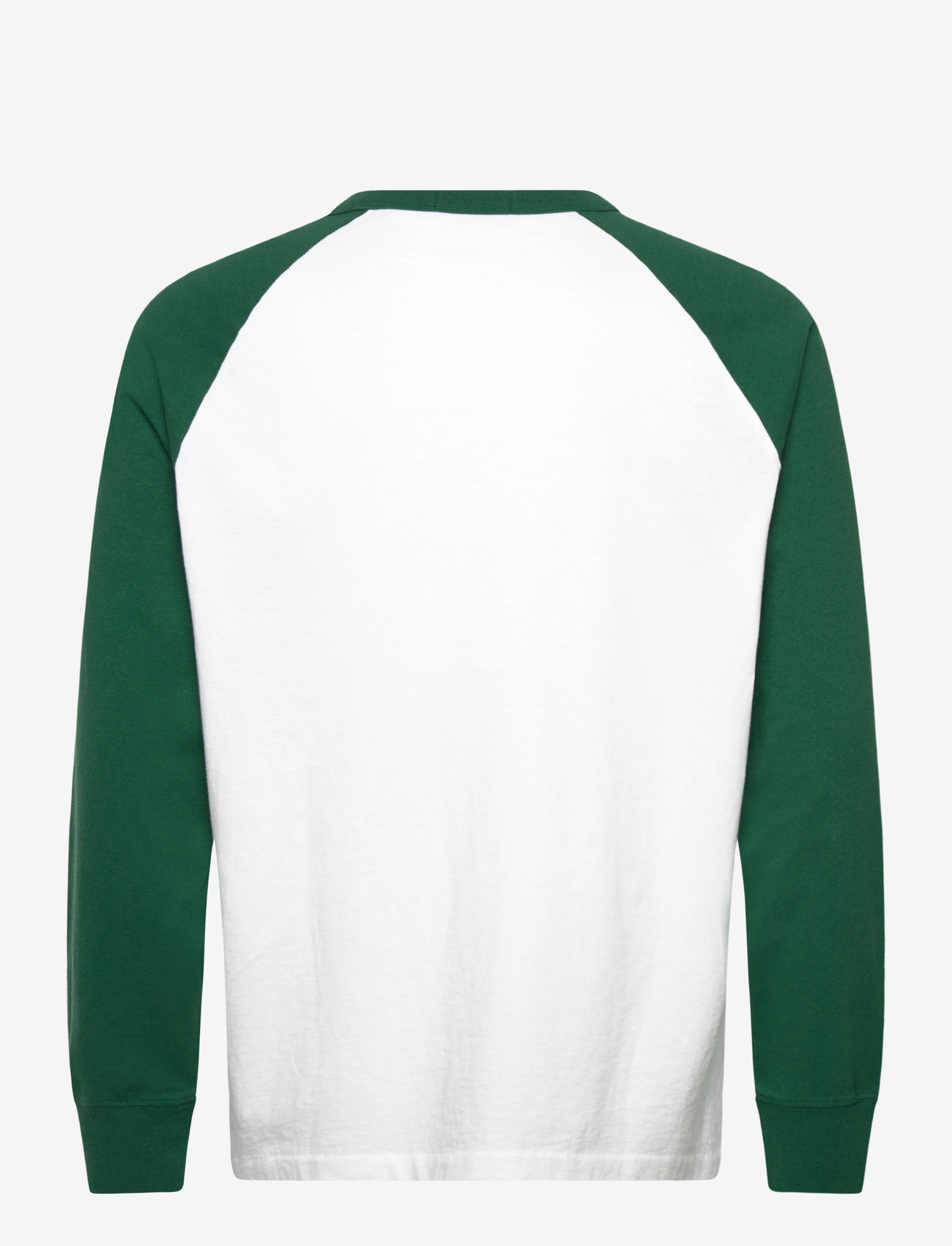 Polo Ralph Lauren - Custom Slim Fit Jersey Baseball T-Shirt - langærmede t-shirts - white/new forest - 1