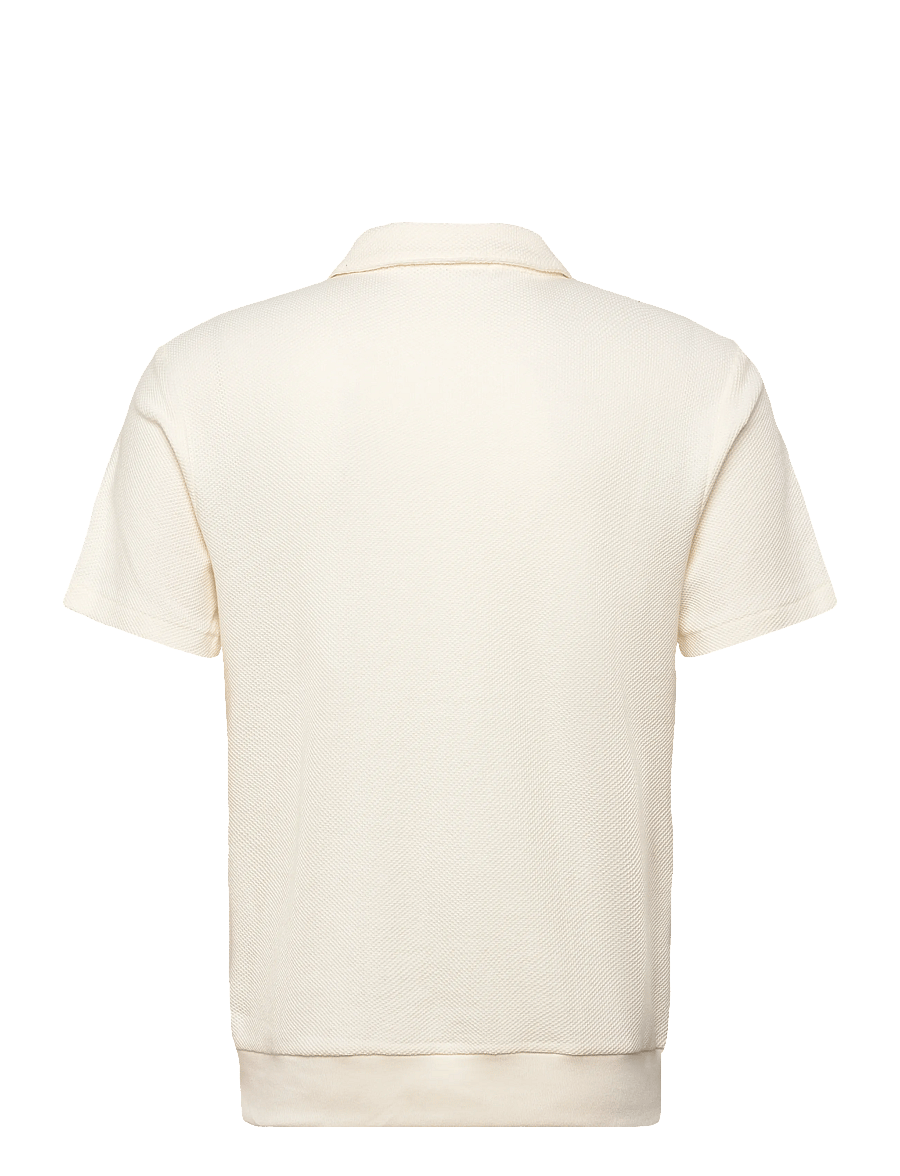 Polo Ralph Lauren - Standard Fit Honeycomb-Mesh Polo Shirt - lühikeste varrukatega polod - pale cream - 1