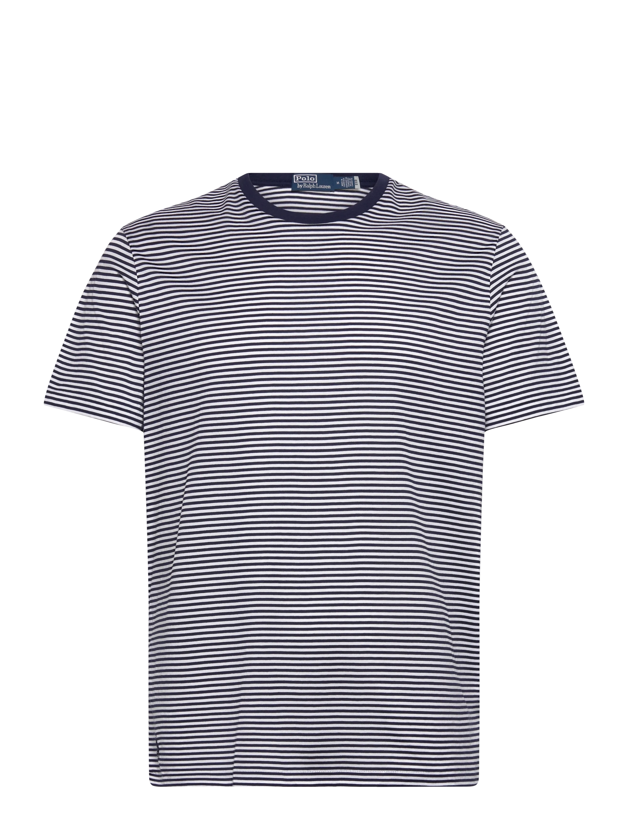 Polo Ralph Lauren Standard Fit Striped Lisle T-Shirt - Kurzärmelig - NEWPORT NAVY/WHIT / white