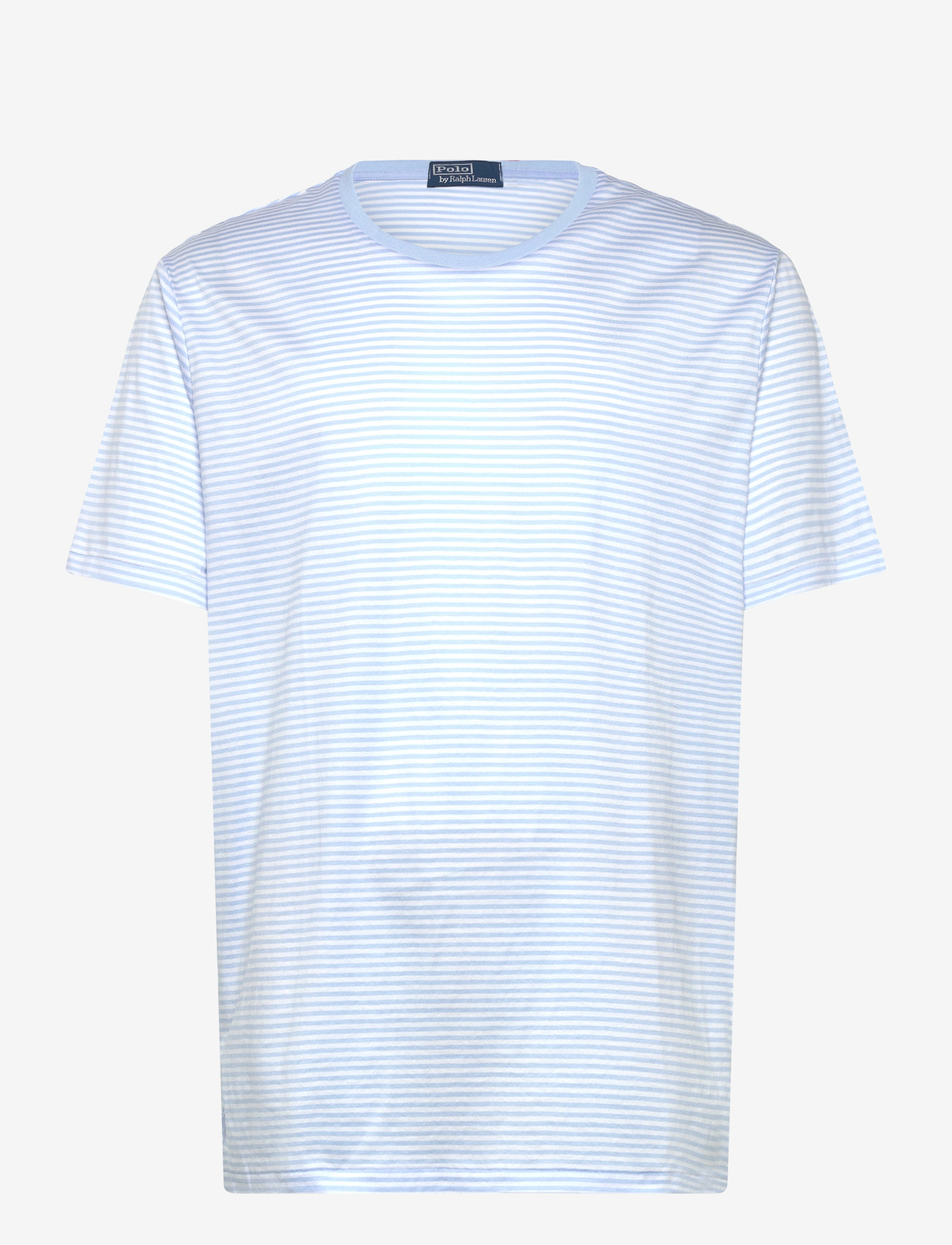 Polo Ralph Lauren - Standard Fit Striped Lisle T-Shirt - short-sleeved t-shirts - office blue/white - 0