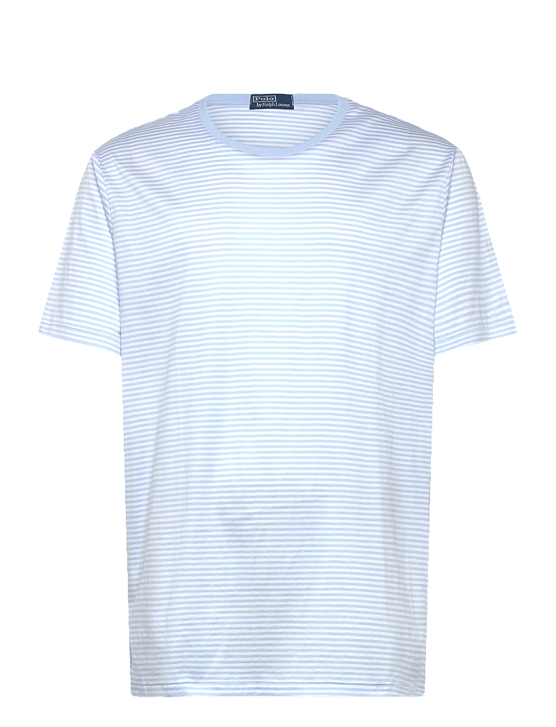 Polo Ralph Lauren - Standard Fit Striped Lisle T-Shirt - short-sleeved t-shirts - office blue/white - 0