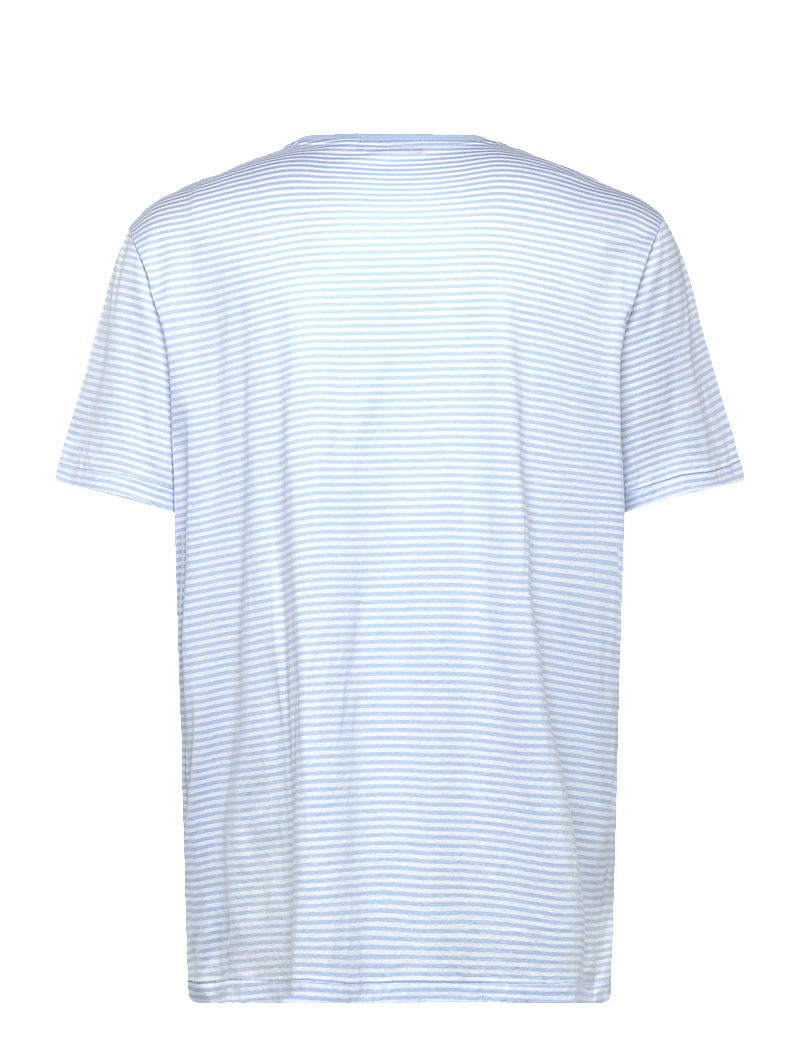 Polo Ralph Lauren - Standard Fit Striped Lisle T-Shirt - short-sleeved t-shirts - office blue/white - 1