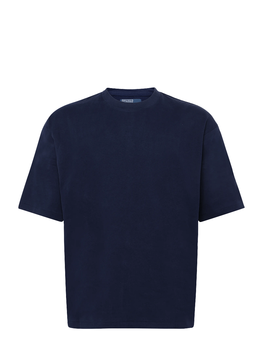 Polo Ralph Lauren - SUEDED HVY JRSY-KNT-T-SHIRT - kurzärmelige t-shirts - newport navy - 0
