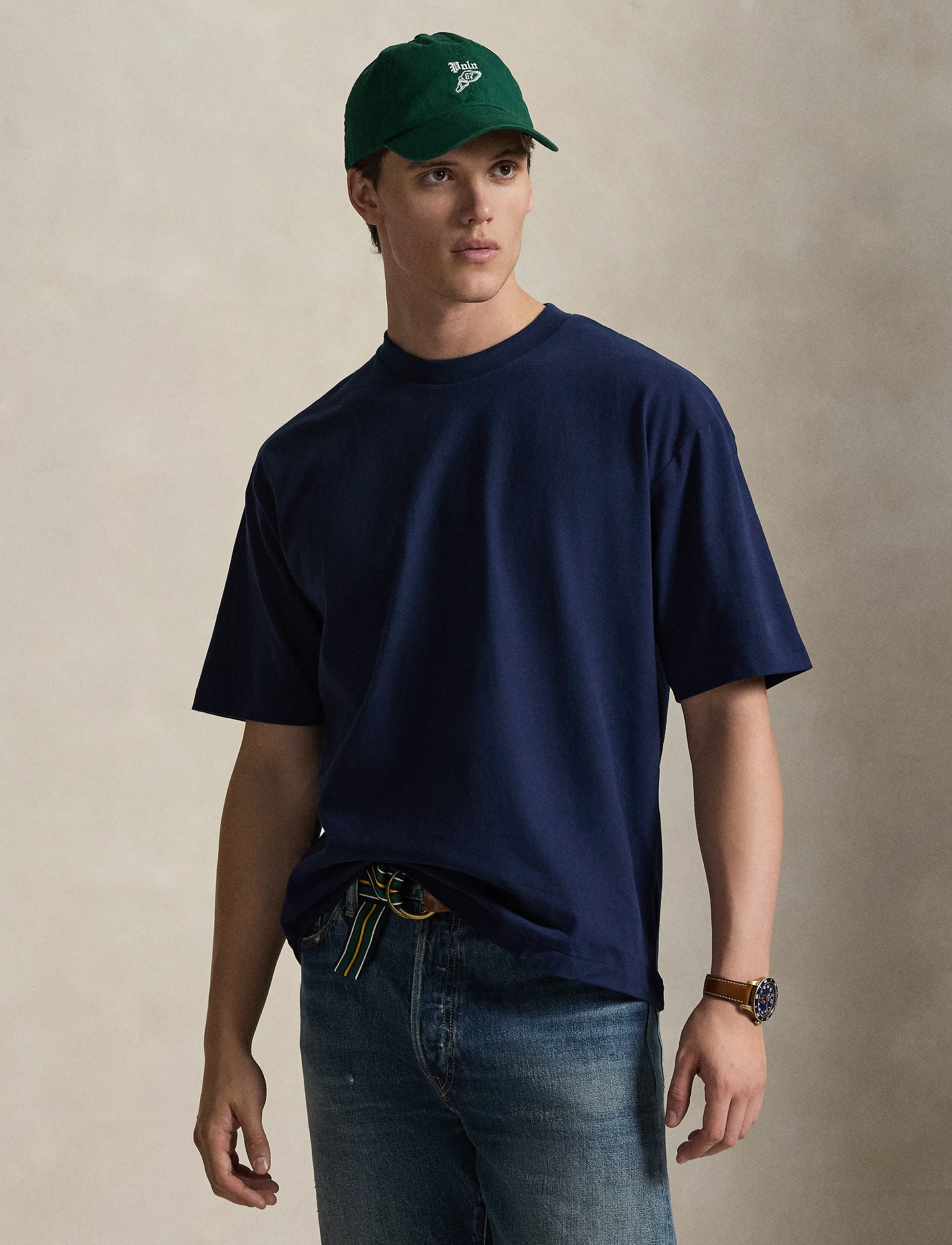 Polo Ralph Lauren - Relaxed Fit Sueded Jersey T-Shirt - kurzärmelige t-shirts - newport navy - 3