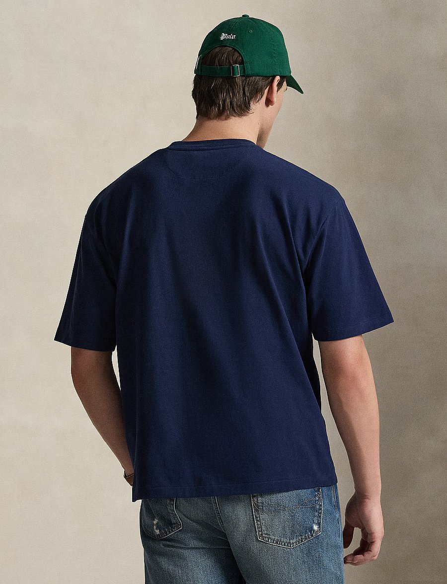 Polo Ralph Lauren - Relaxed Fit Sueded Jersey T-Shirt - kurzärmelige t-shirts - newport navy - 4