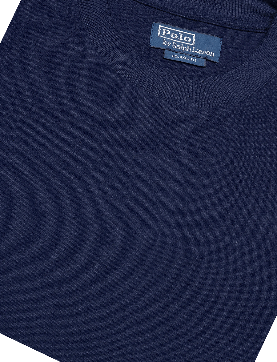 Polo Ralph Lauren - SUEDED HVY JRSY-KNT-T-SHIRT - kurzärmelige t-shirts - newport navy - 2
