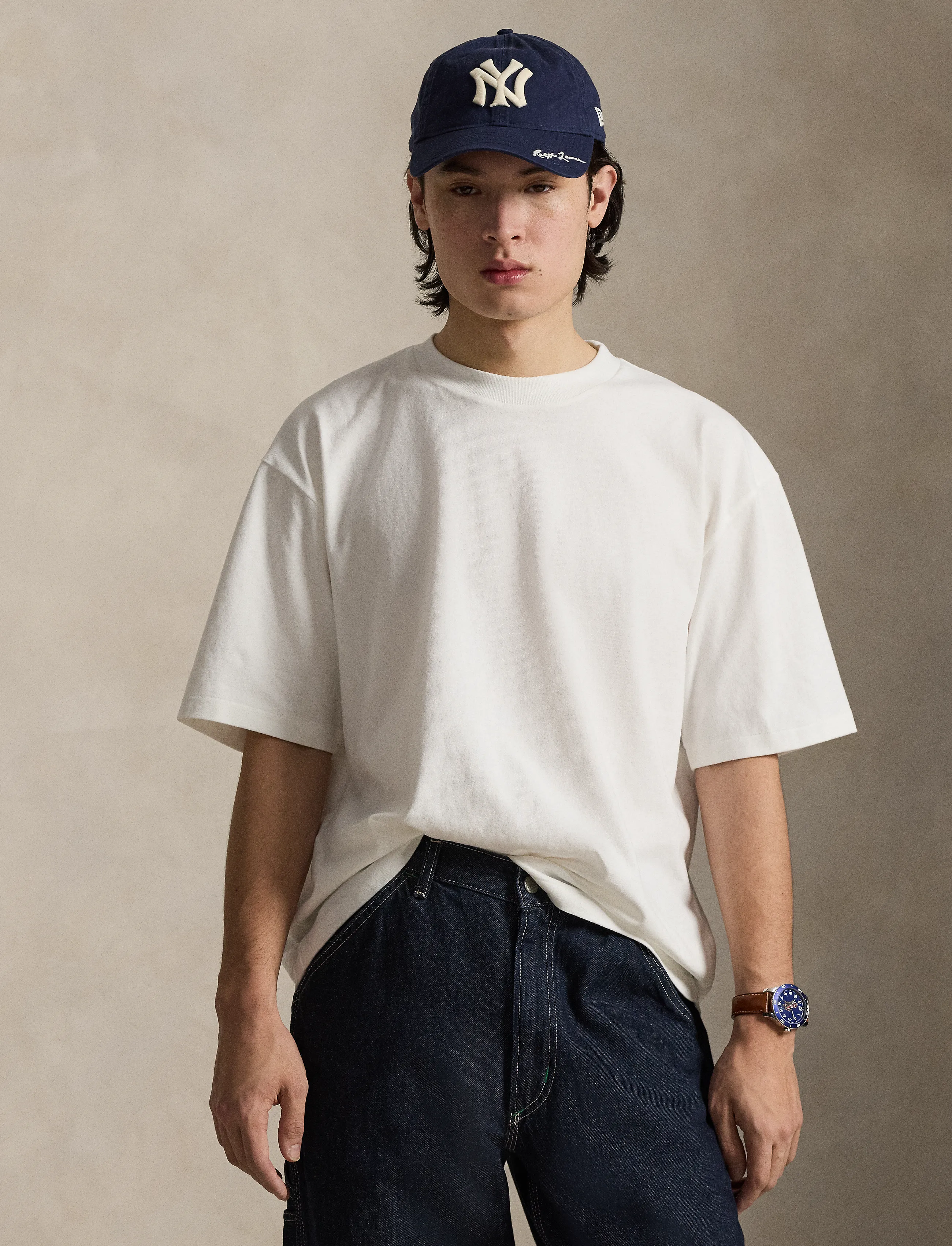 Polo Ralph Lauren T-shirt i mjuk jersey Relaxed Fit - T-shirts - WHITE / white
