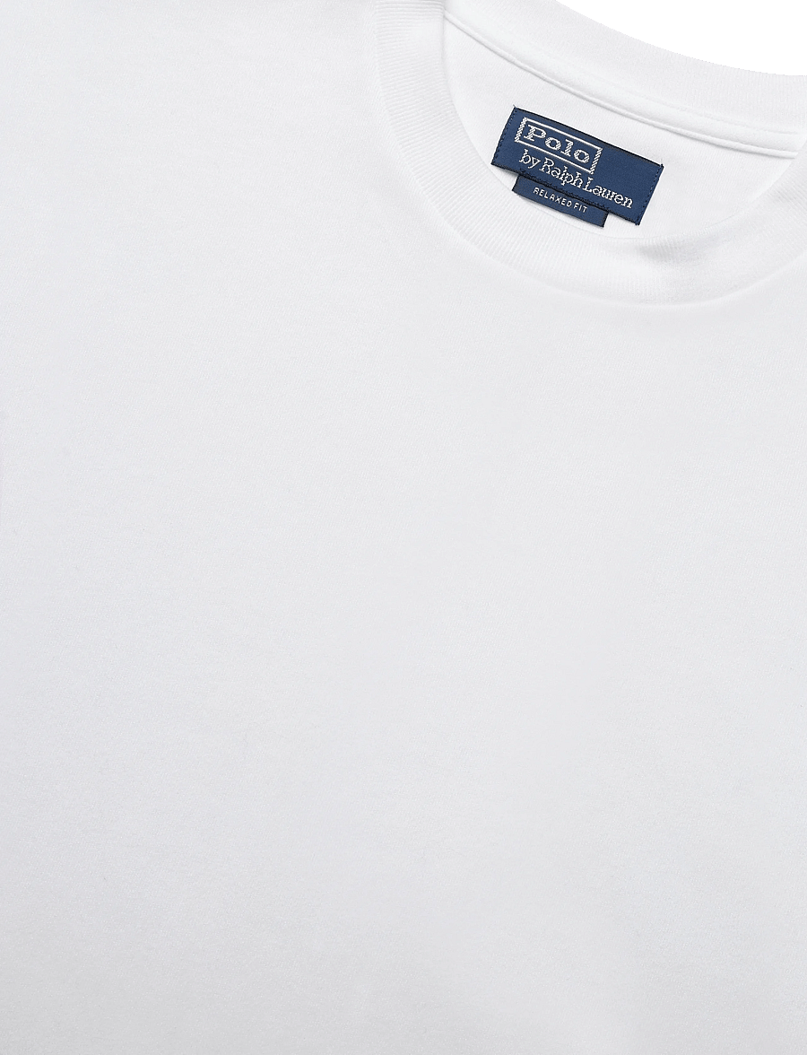 Polo Ralph Lauren - SUEDED HVY JRSY-KNT-T-SHIRT - kurzärmelige t-shirts - white - 2