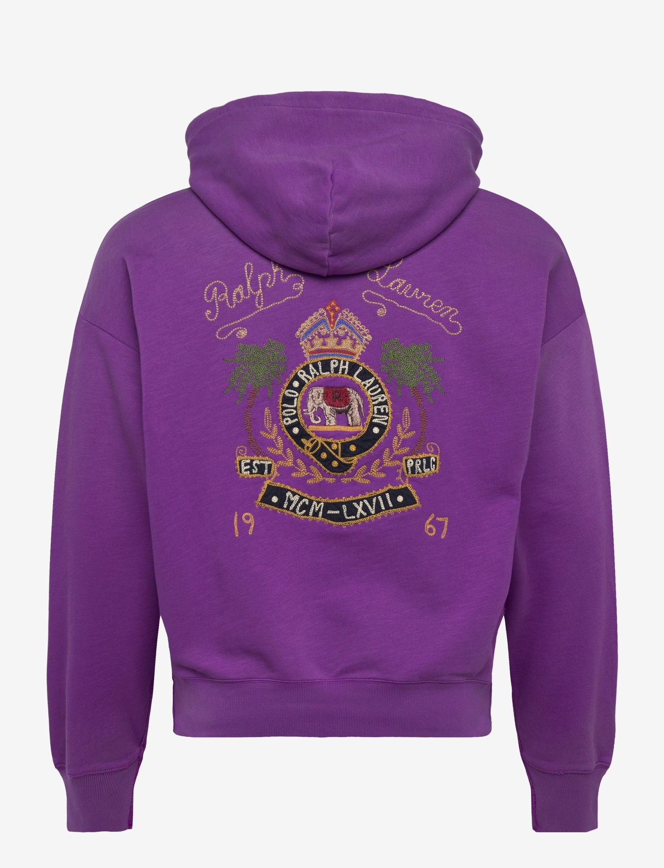 Polo Ralph Lauren - Vintage Fit Embroidered Fleece Hoodie - hettegensere - paloma purple - 1
