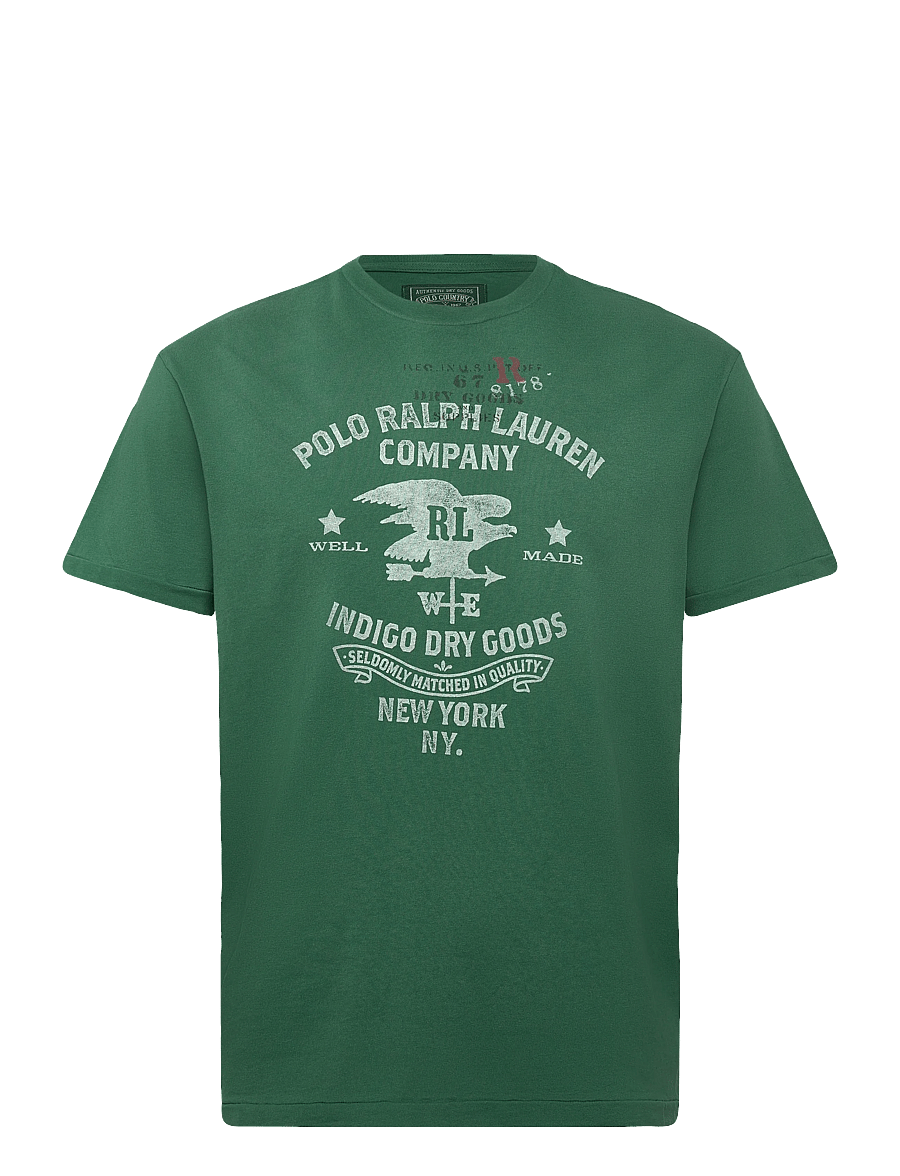 Polo Ralph Lauren - Classic Fit Jersey Graphic T-Shirt - kurzärmelige t-shirts - antique green - 0