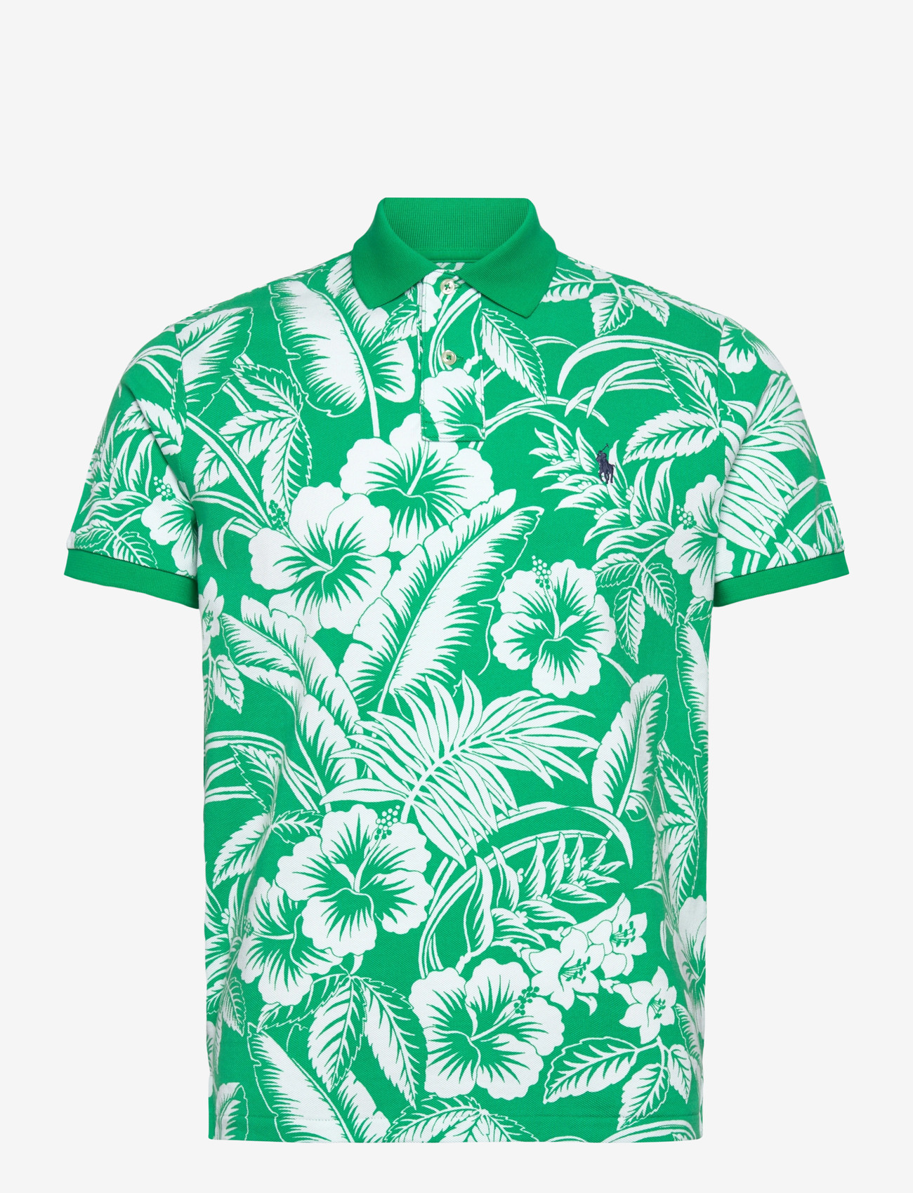 Polo Ralph Lauren - Custom Slim Fit Tropical Mesh Polo Shirt - kortärmade pikéer - sweethrt floral- - 0