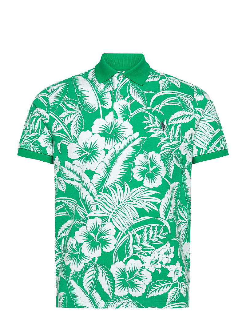 Polo Ralph Lauren - Custom Slim Fit Tropical Mesh Polo Shirt - kortärmade pikéer - sweethrt floral- - 0