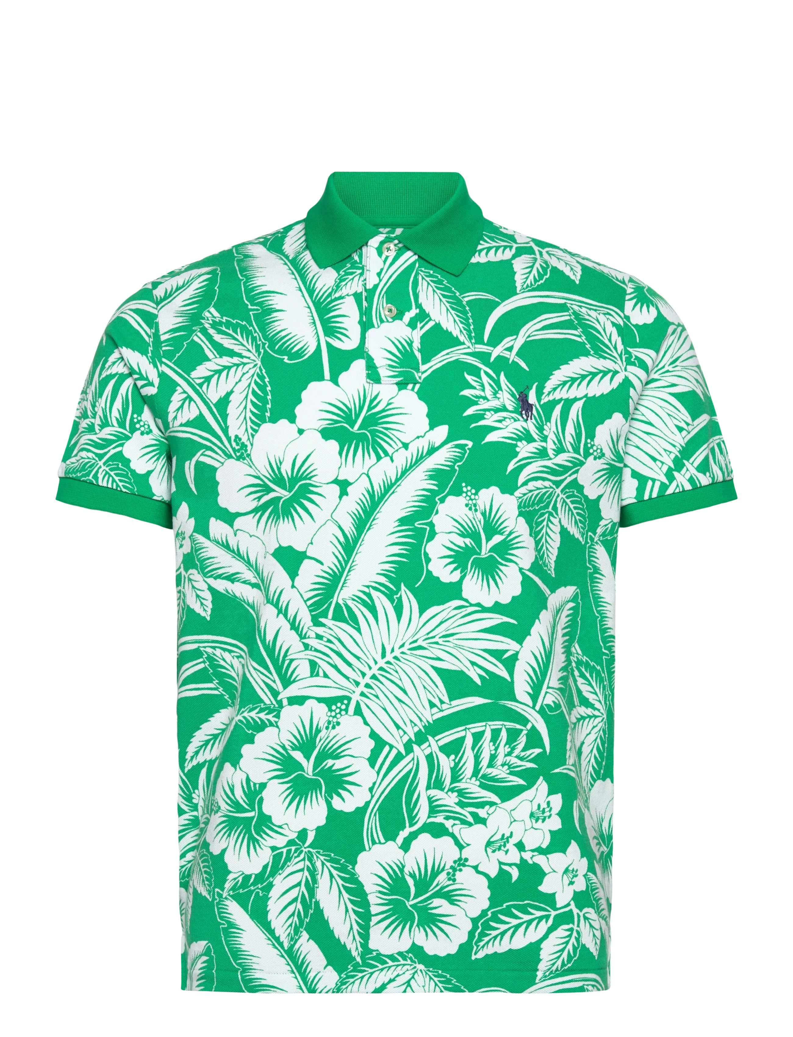 Polo Ralph Lauren Custom Slim Fit Tropical Mesh Polo Shirt - Poloer - SWEETHRT FLORAL- / green