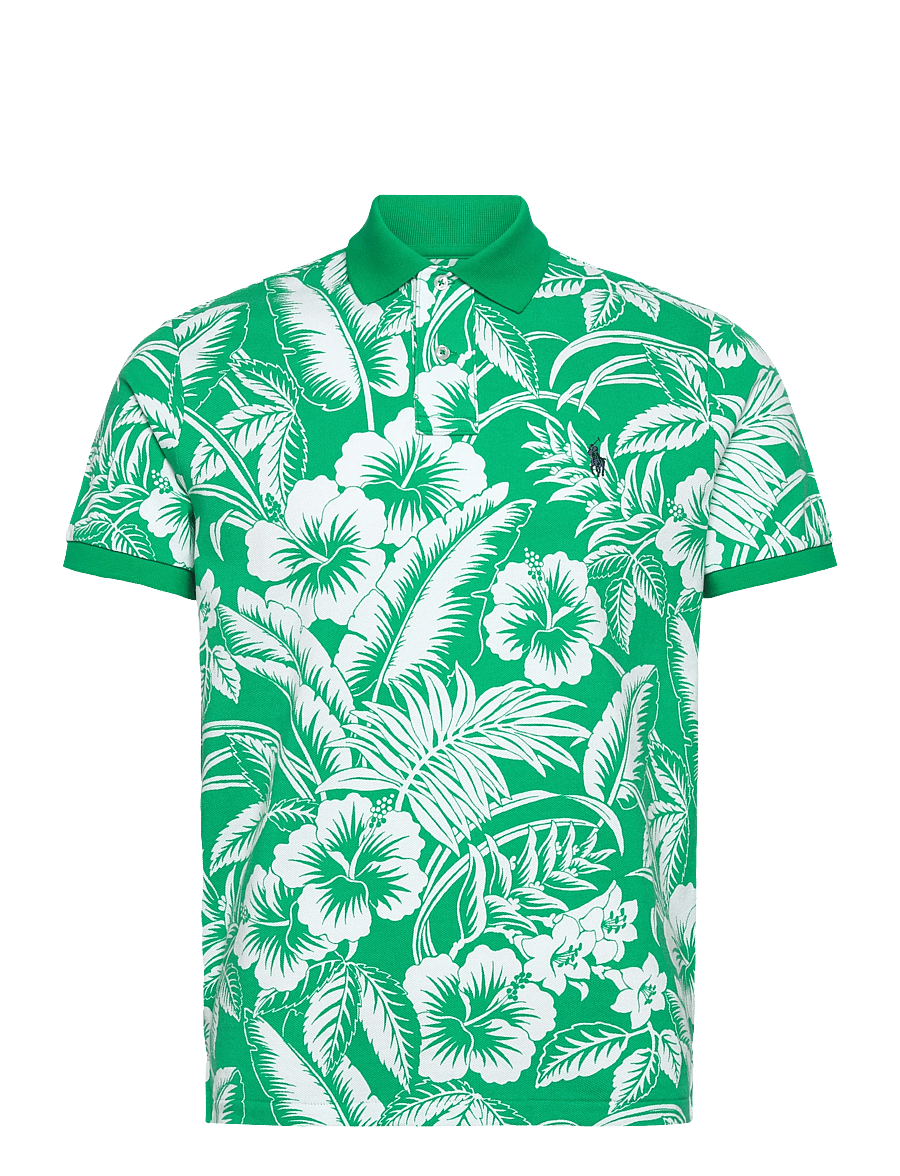 Polo Ralph Lauren - Custom Slim Fit Tropical Mesh Polo Shirt - kortærmede poloer - sweethrt floral- - 0