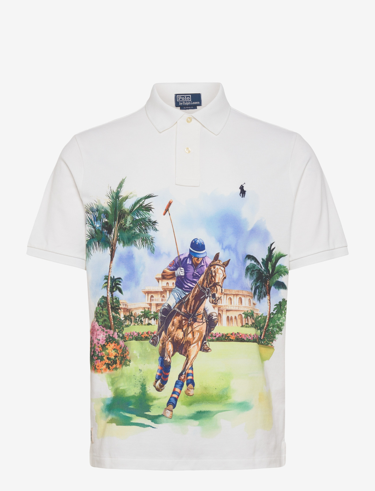 Polo Ralph Lauren - Classic Fit Mesh Graphic Polo Shirt - kortärmade pikéer - polo society post - 0