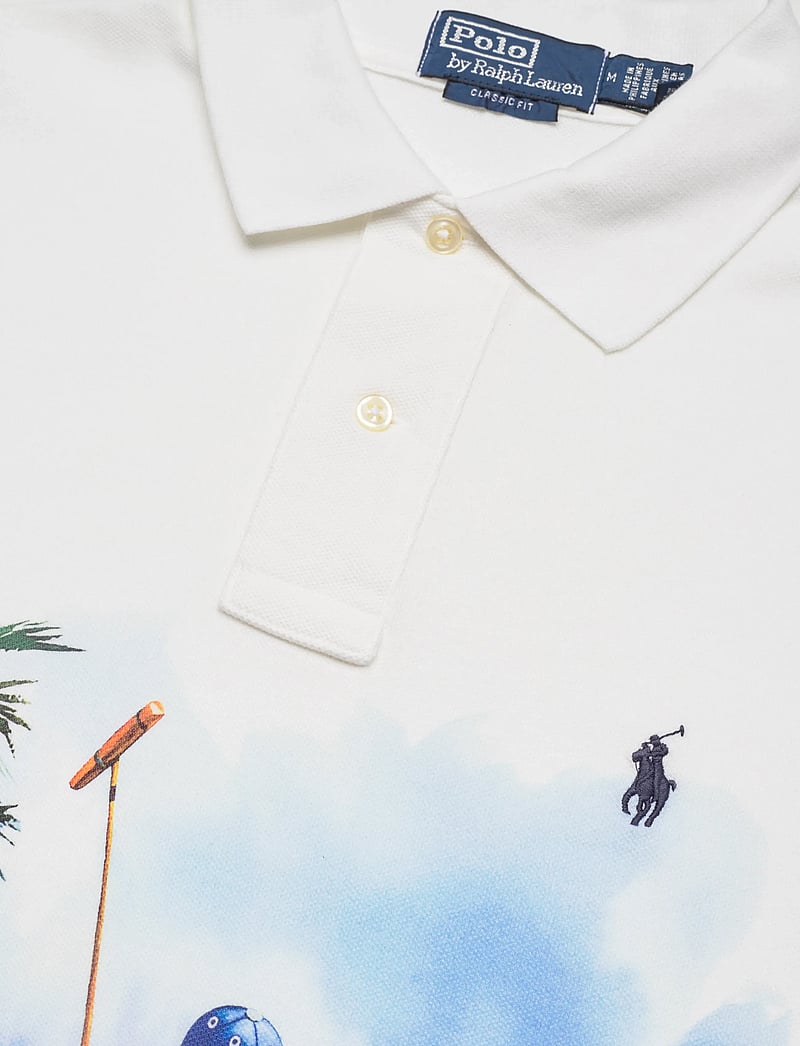 Polo Ralph Lauren - Classic Fit Mesh Graphic Polo Shirt - kortærmede poloer - polo society post - 2