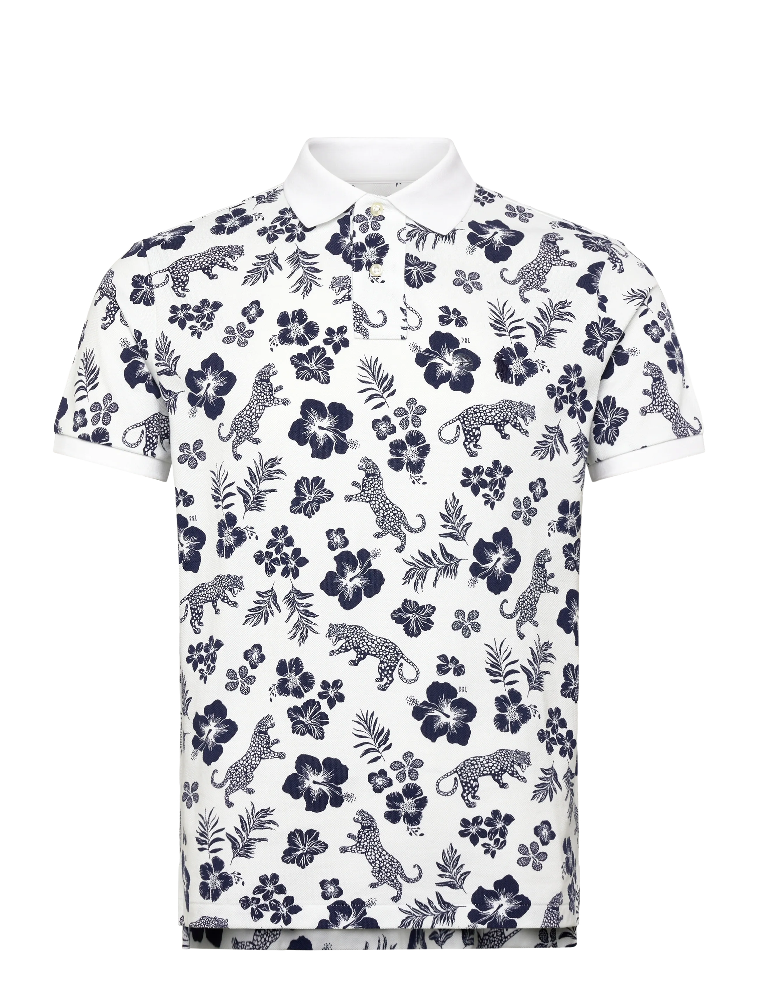 Polo Ralph Lauren Custom Slim Fit Tropical Mesh Polo Shirt - Poloer - MIDSCALE JAGUAR T / white