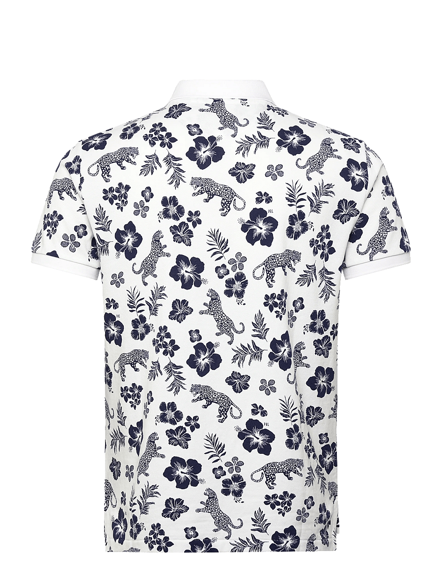 Polo Ralph Lauren - Custom Slim Fit Tropical Mesh Polo Shirt - krótki rękaw - midscale jaguar t - 1