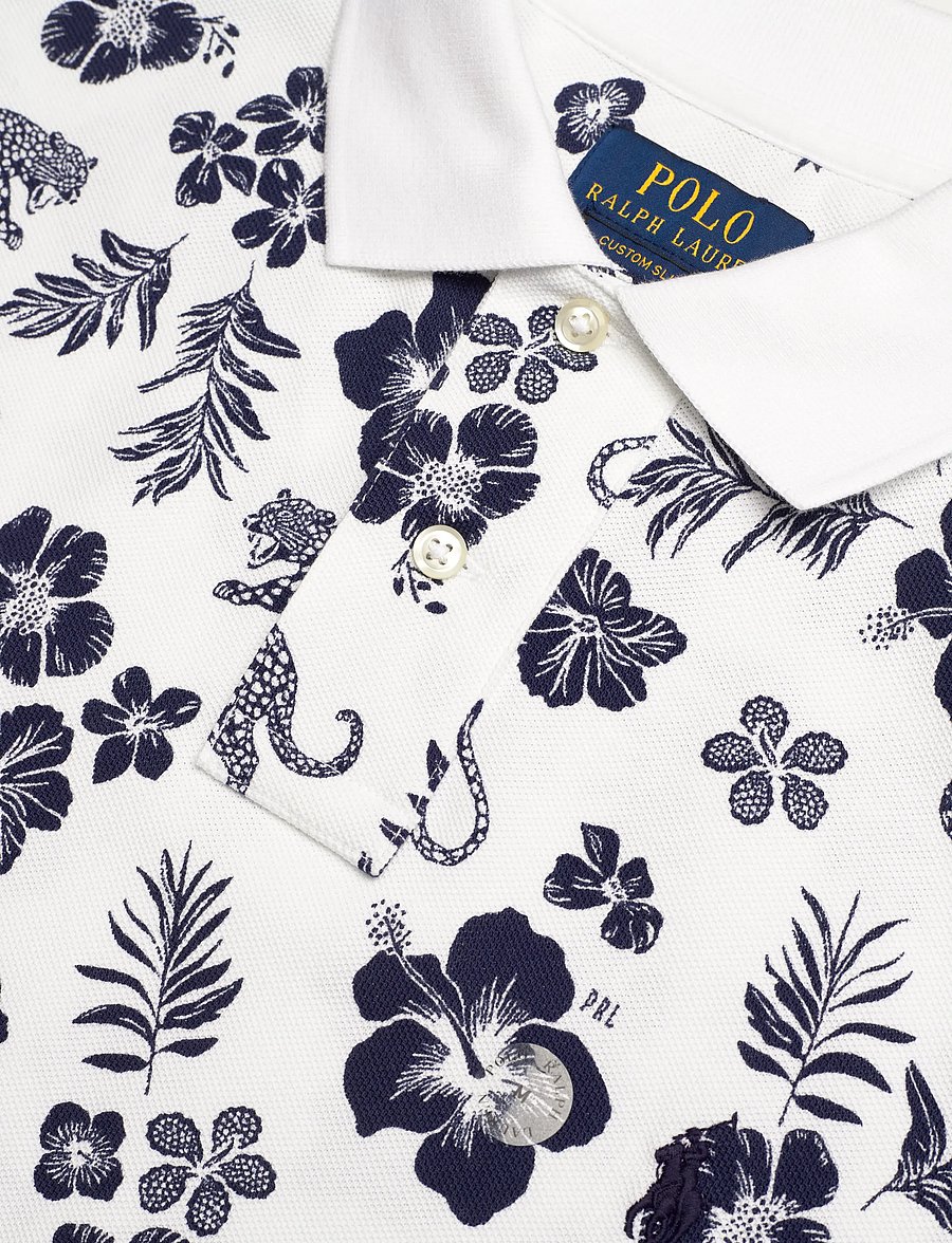 Polo Ralph Lauren - Custom Slim Fit Tropical Mesh Polo Shirt - krótki rękaw - midscale jaguar t - 2