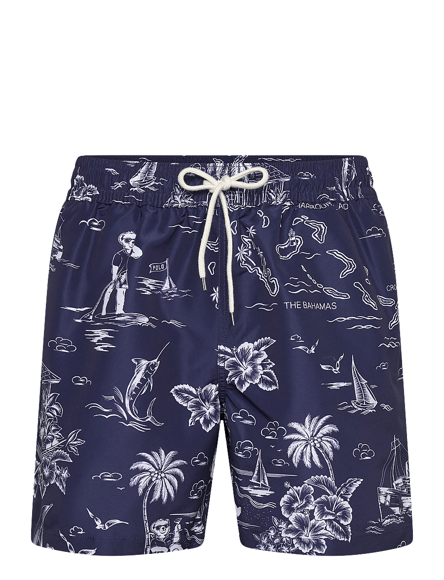 Polo Ralph Lauren - 5.75-Inch Traveler Polo Bear Swim Trunk - badehose - harbor island bea - 0