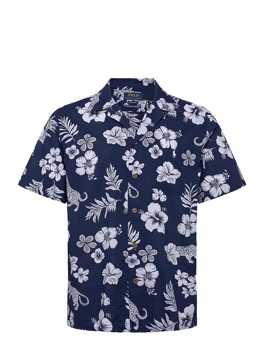 Polo Ralph Lauren - 40/1 SEERSUCKER-WVN-SHIRT - chemises à manches courtes - 7164 jaguar tropi - 0