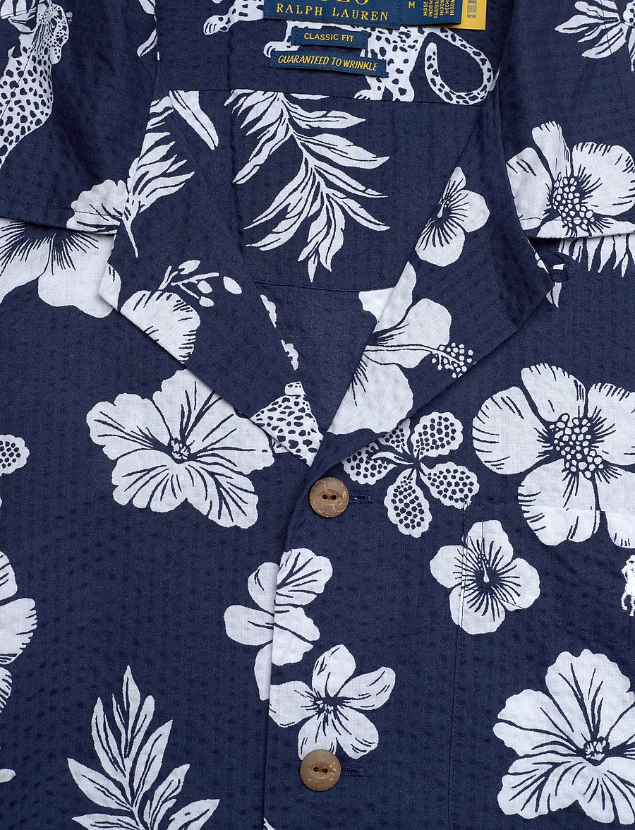 Polo Ralph Lauren - 40/1 SEERSUCKER-WVN-SHIRT - chemises à manches courtes - 7164 jaguar tropi - 2