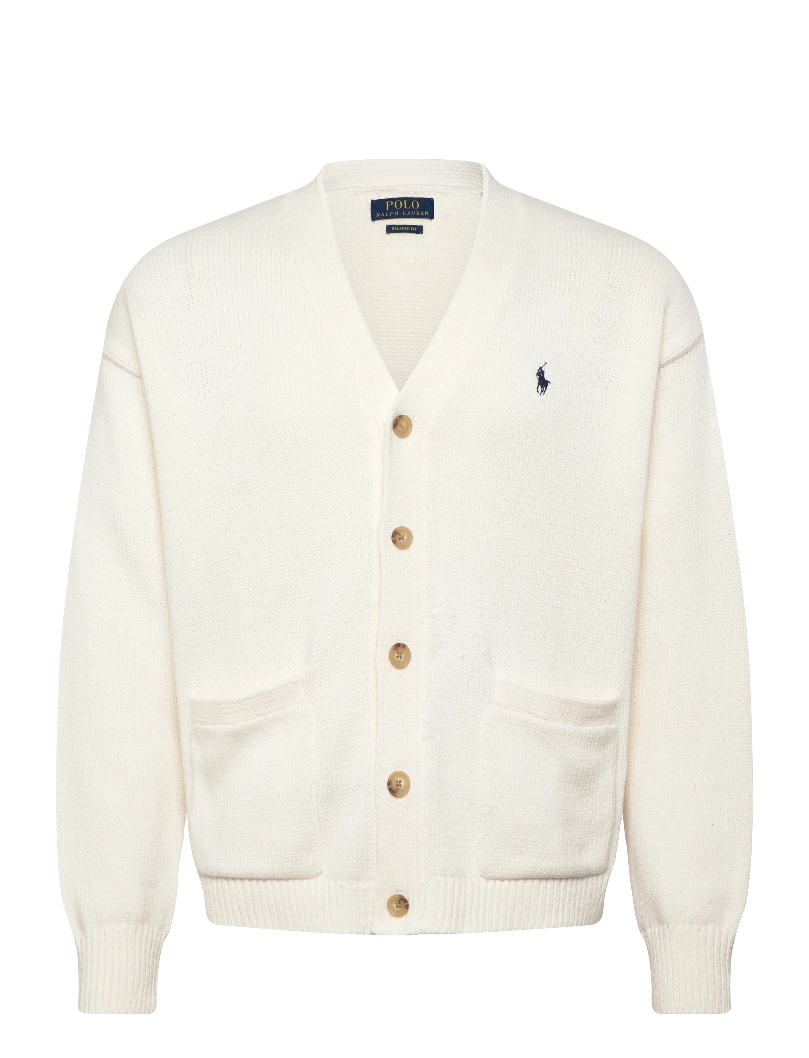 Polo Ralph Lauren Relaxed Fit Cotton Cardigan - Cardigans - DECKWASH WHITE / white