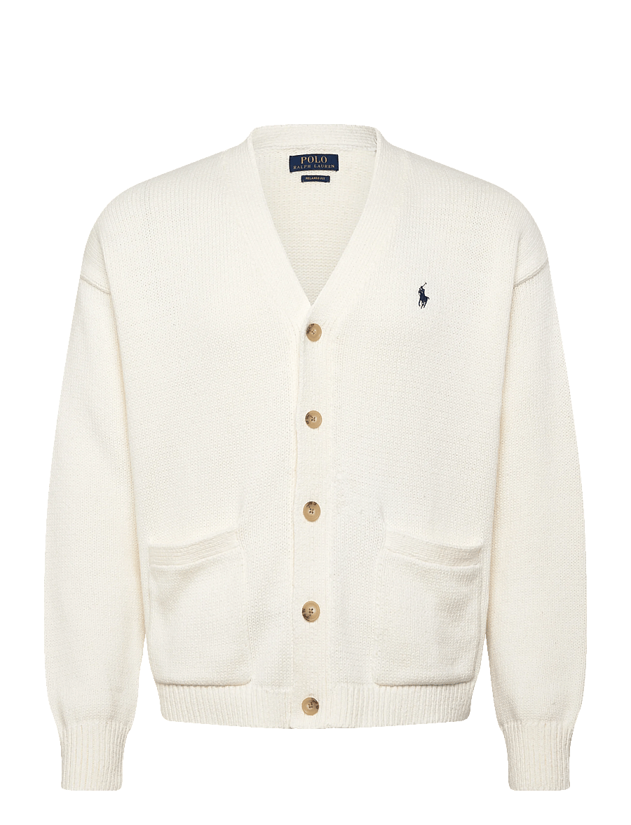 Polo Ralph Lauren - Relaxed Fit Cotton Cardigan - cardigans - deckwash white - 0