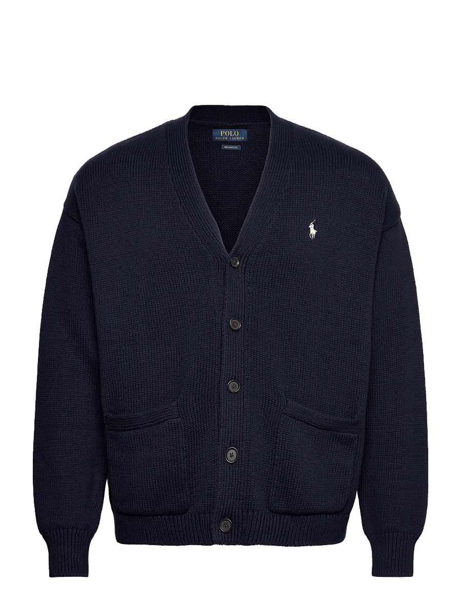 Polo Ralph Lauren - COTTON-SWEATER-CARDIGAN - cardigans - hunter navy - 0