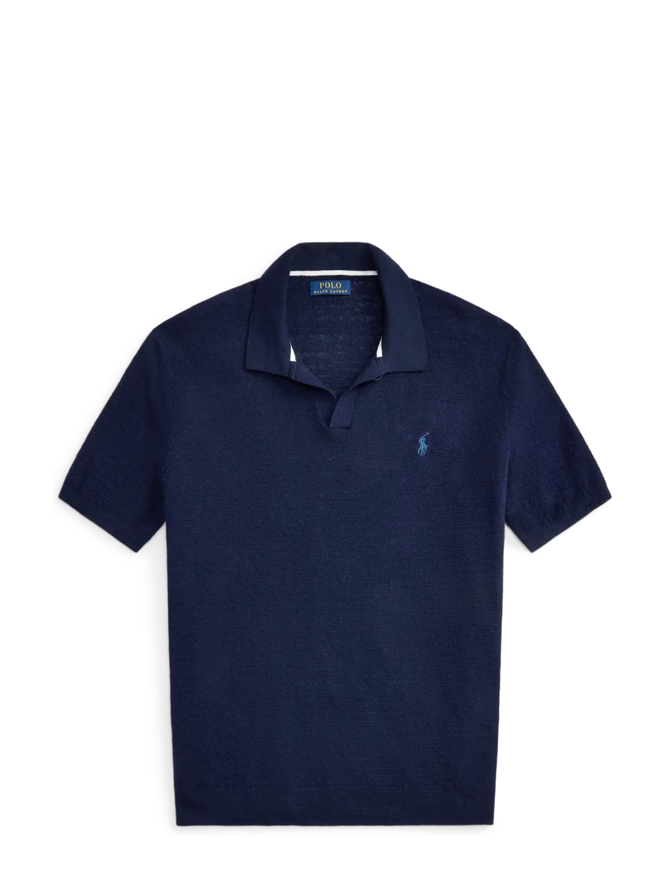 Polo Ralph Lauren Cotton-Linen Polo-Collar Sweater - Poloer - BRIGHT NAVY/DECKW / navy