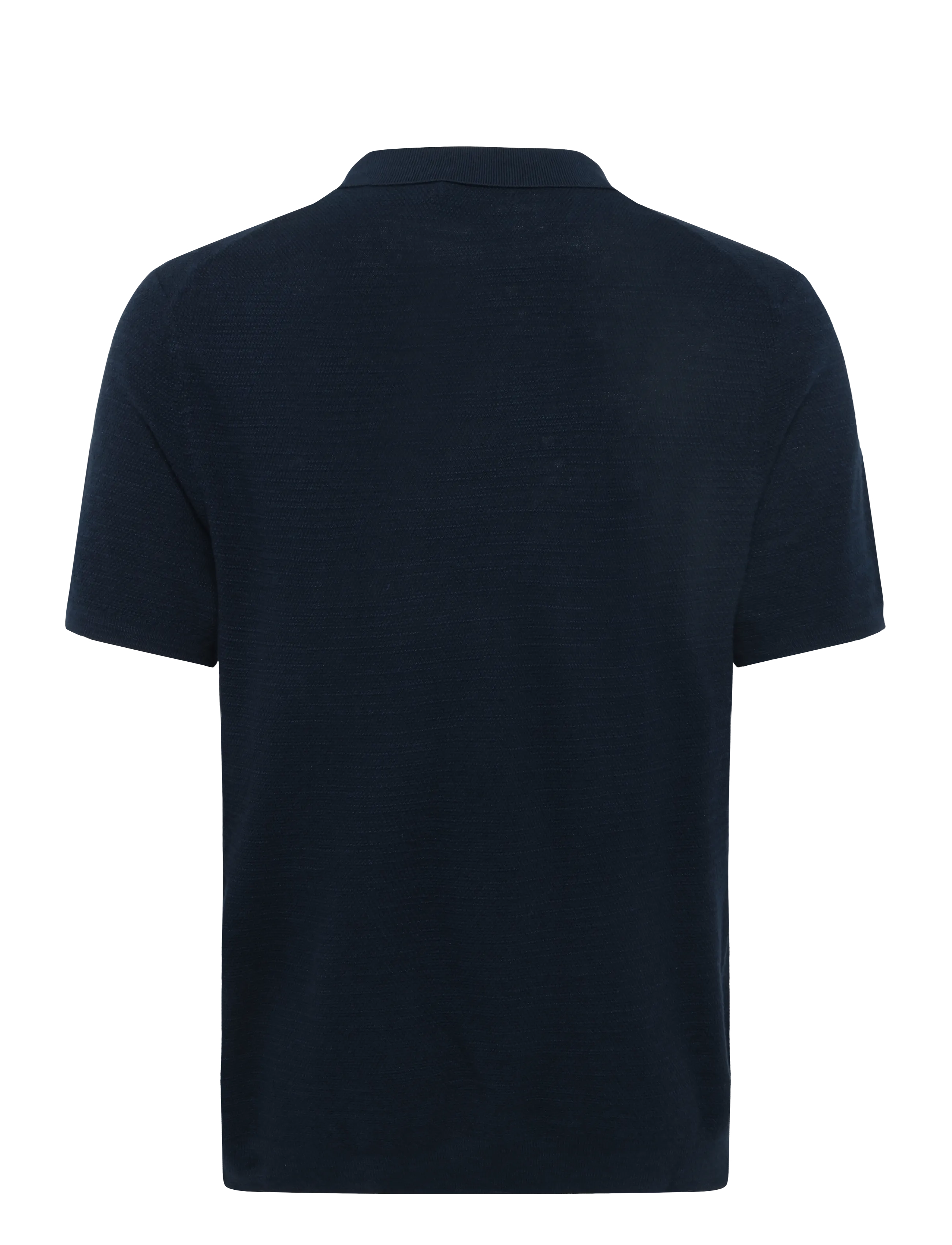 Cotton-Linen Polo-Collar Sweater 2