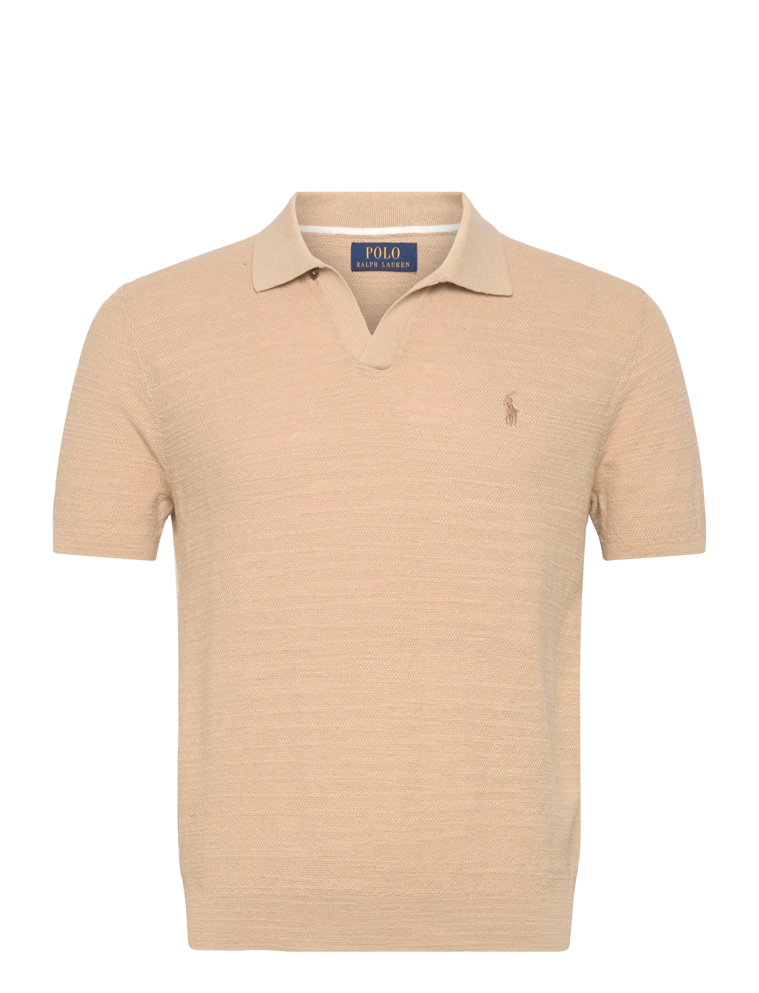 Polo Ralph Lauren Textured Cotton-Linen Sweater, Mænd, Polo Sweater, Beige, Str: M