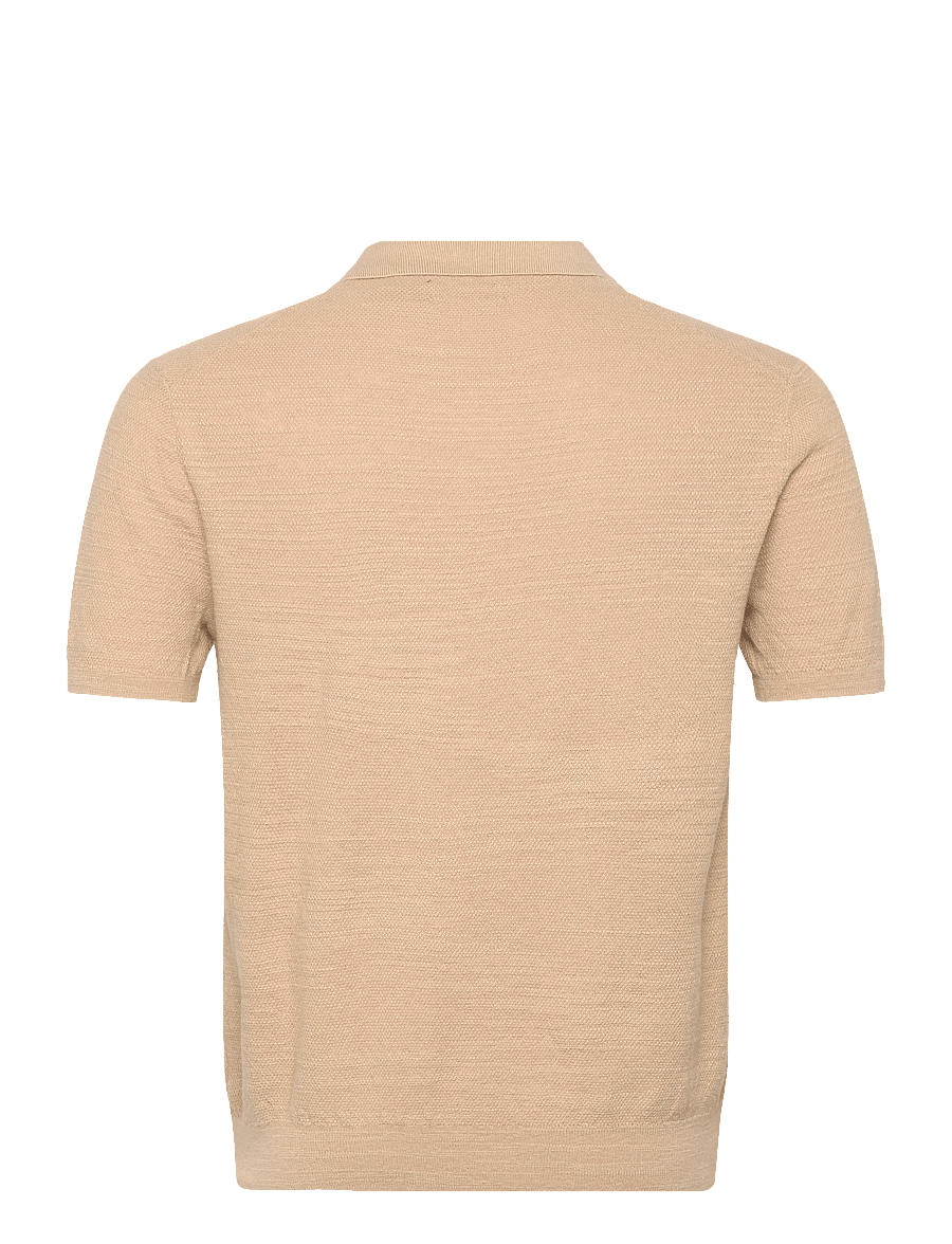 Polo Ralph Lauren - Cotton-Linen Polo-Collar Sweater - kurzärmelig - dune tan/deckwash - 1