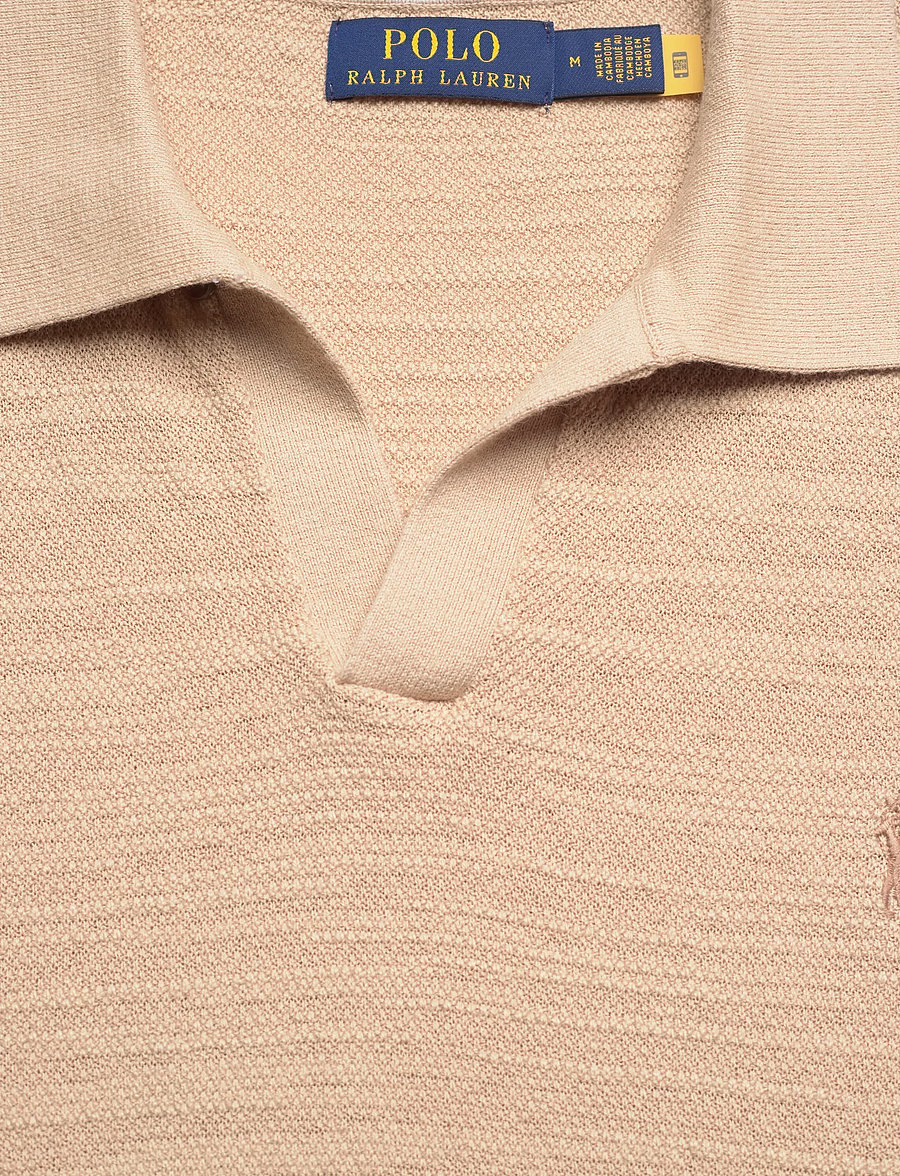 Polo Ralph Lauren - Cotton-Linen Polo-Collar Sweater - kurzärmelig - dune tan/deckwash - 2