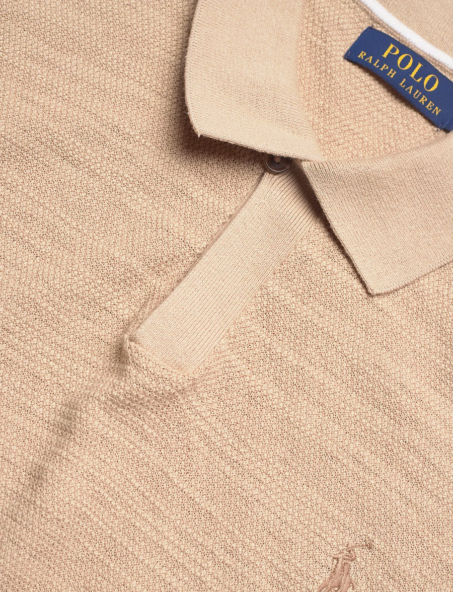 Polo Ralph Lauren - Cotton-Linen Polo-Collar Sweater - kurzärmelig - dune tan/deckwash - 3