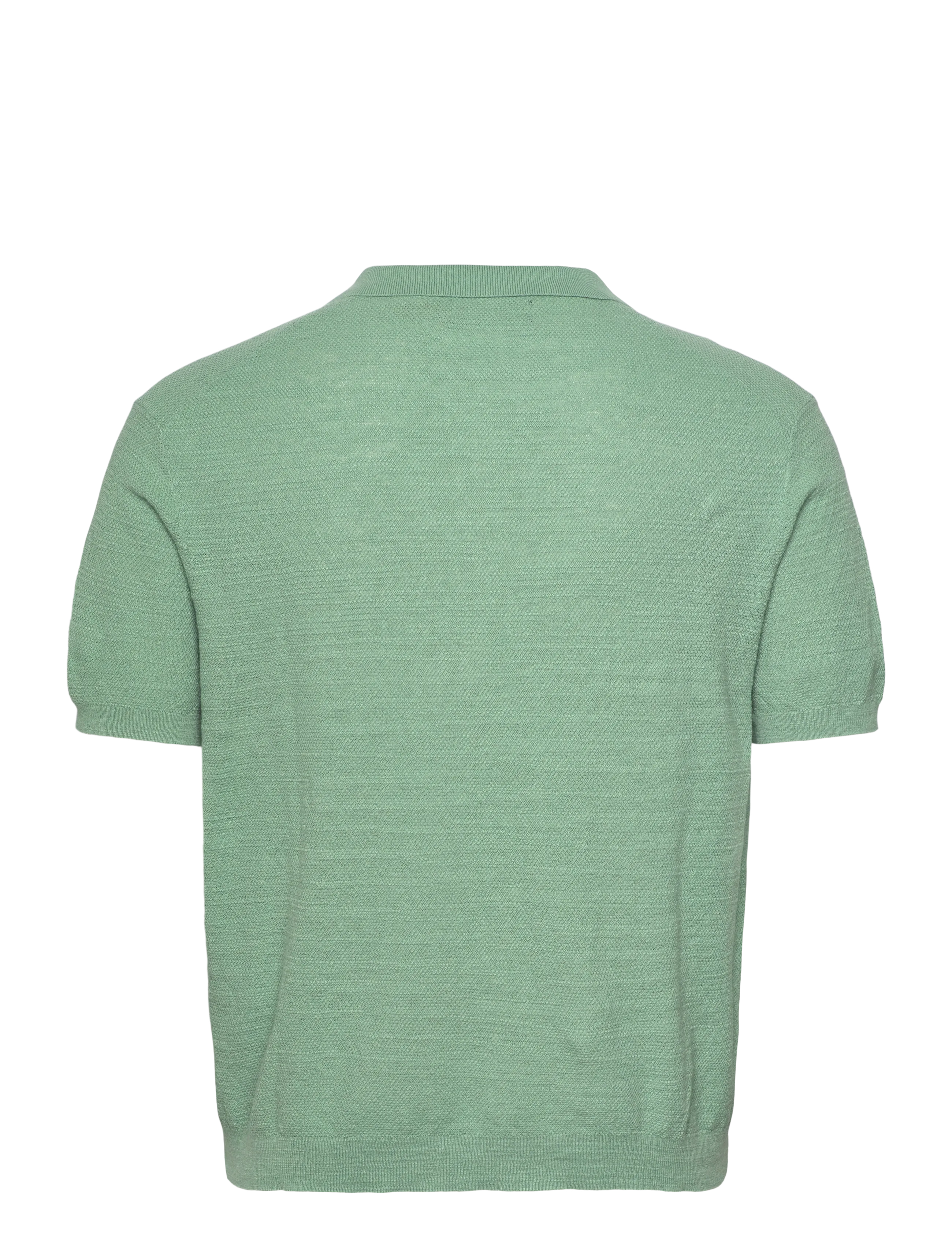 Polo Ralph Lauren - Cotton-Linen Polo-Collar Sweater - kurzärmelig - faded mint/deckwa - 1