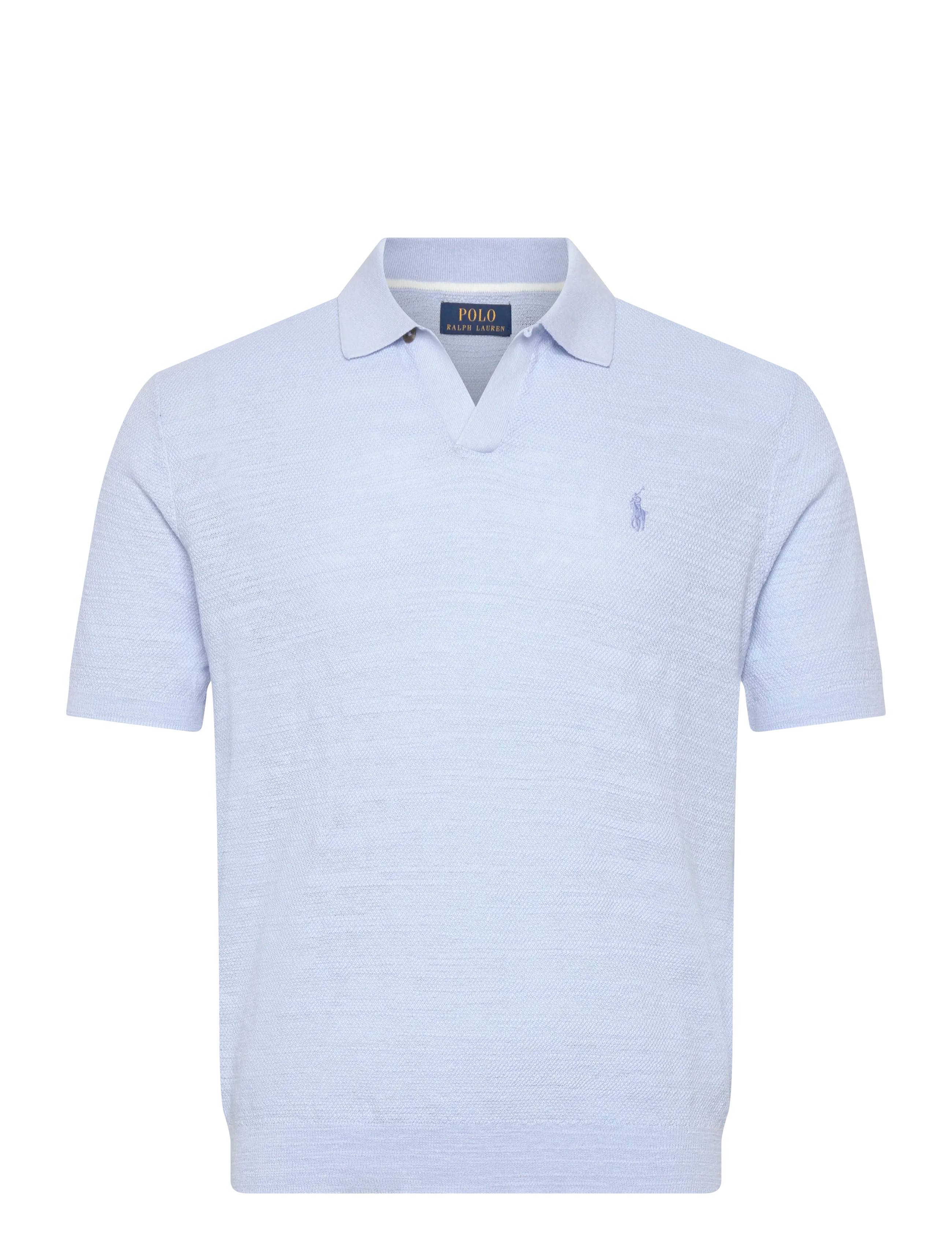 Polo Ralph Lauren Cotton-Linen Polo-Collar Sweater - Pikéer - OFFICE BLUE/DECKW / blue