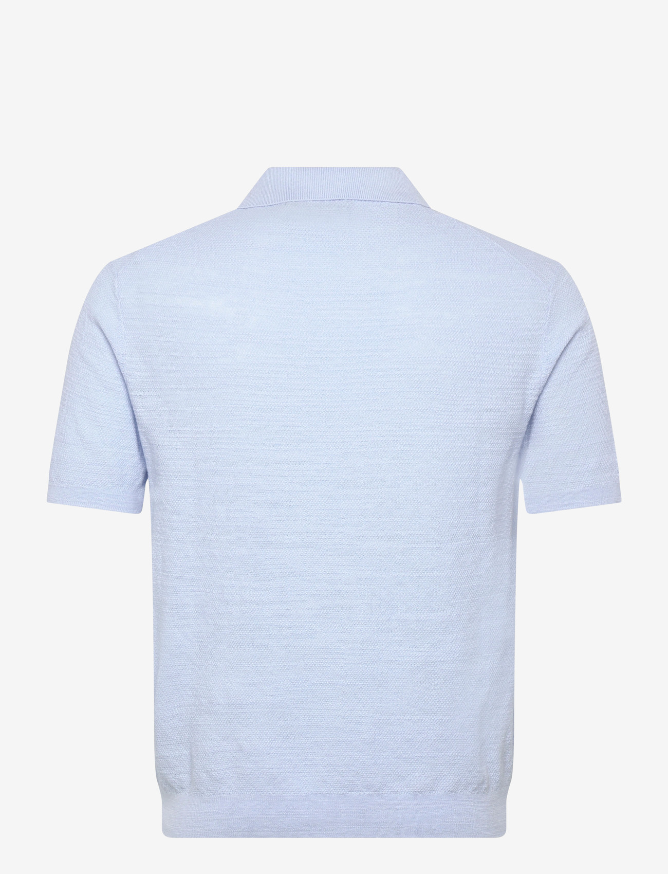 Polo Ralph Lauren - Cotton-Linen Polo-Collar Sweater - kortærmede poloer - office blue/deckw - 1